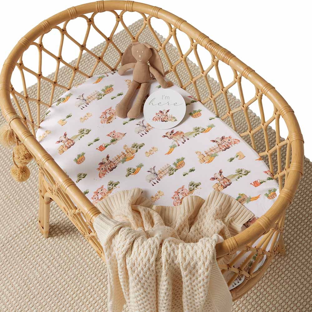 Snuggle Hunny Farm Organic Bassinet Sheet Change Pad Cover