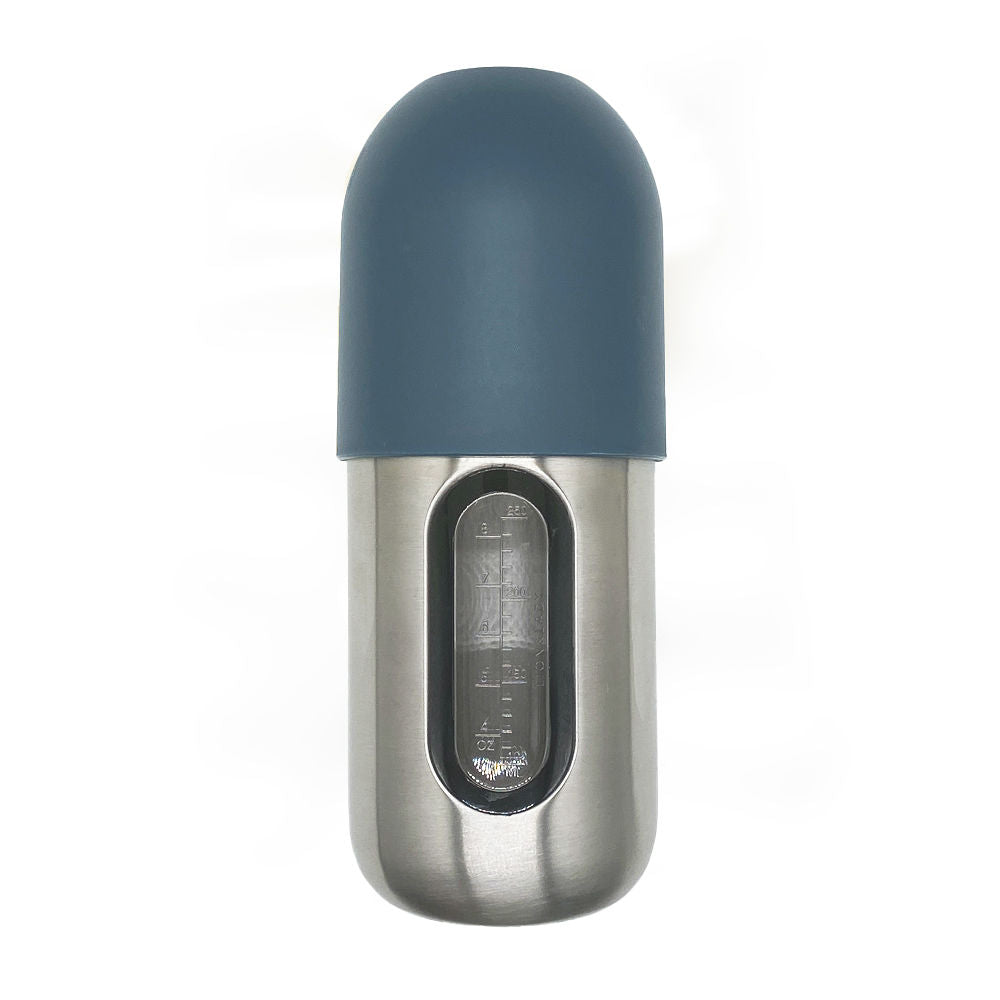 Lion and Lady Toddler Straw Cup 350ml 18/8 Stainless Steel French Navy