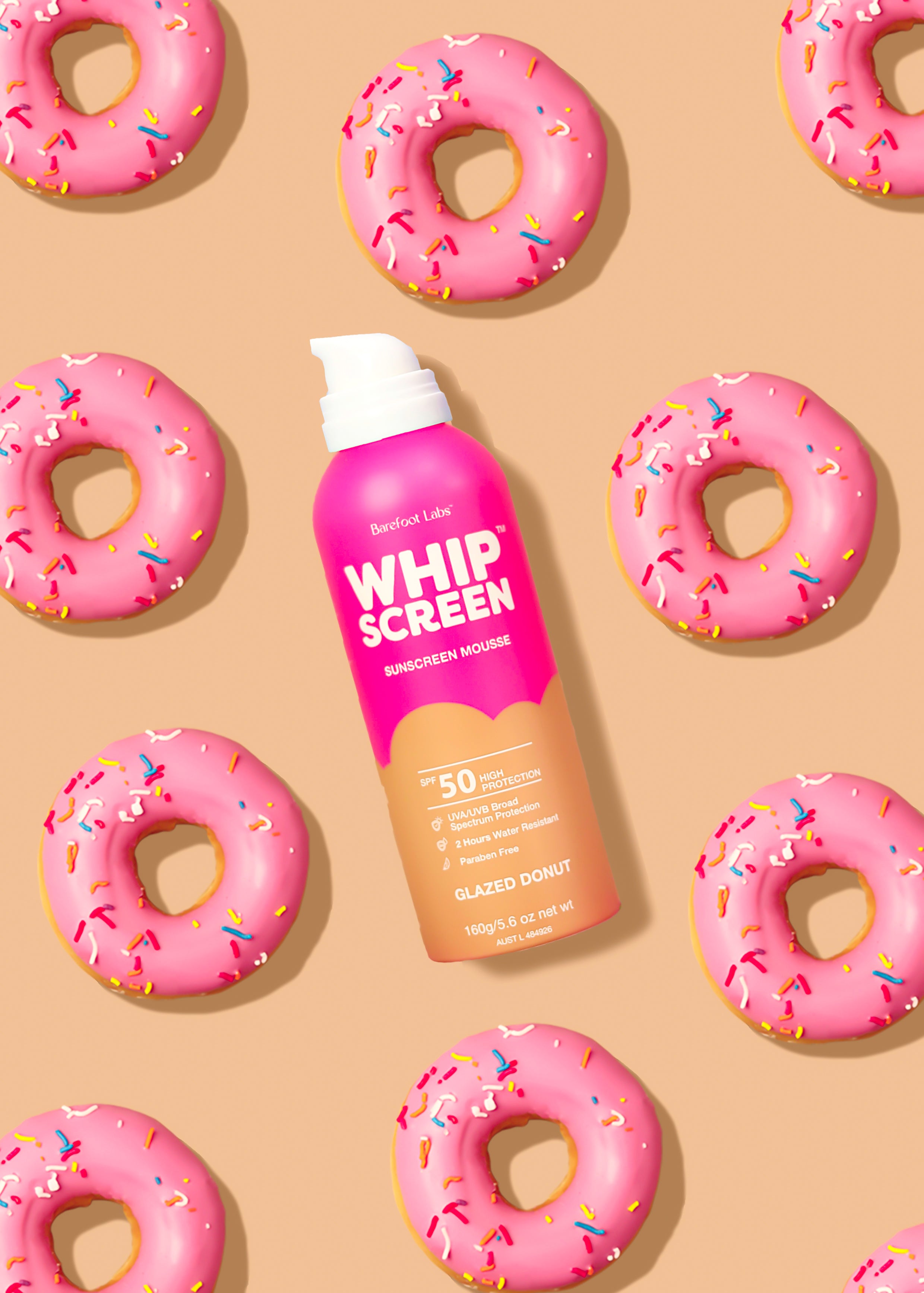 Barefoot Labs Whipscreen Sunscreen Mousse - Glazed Donut