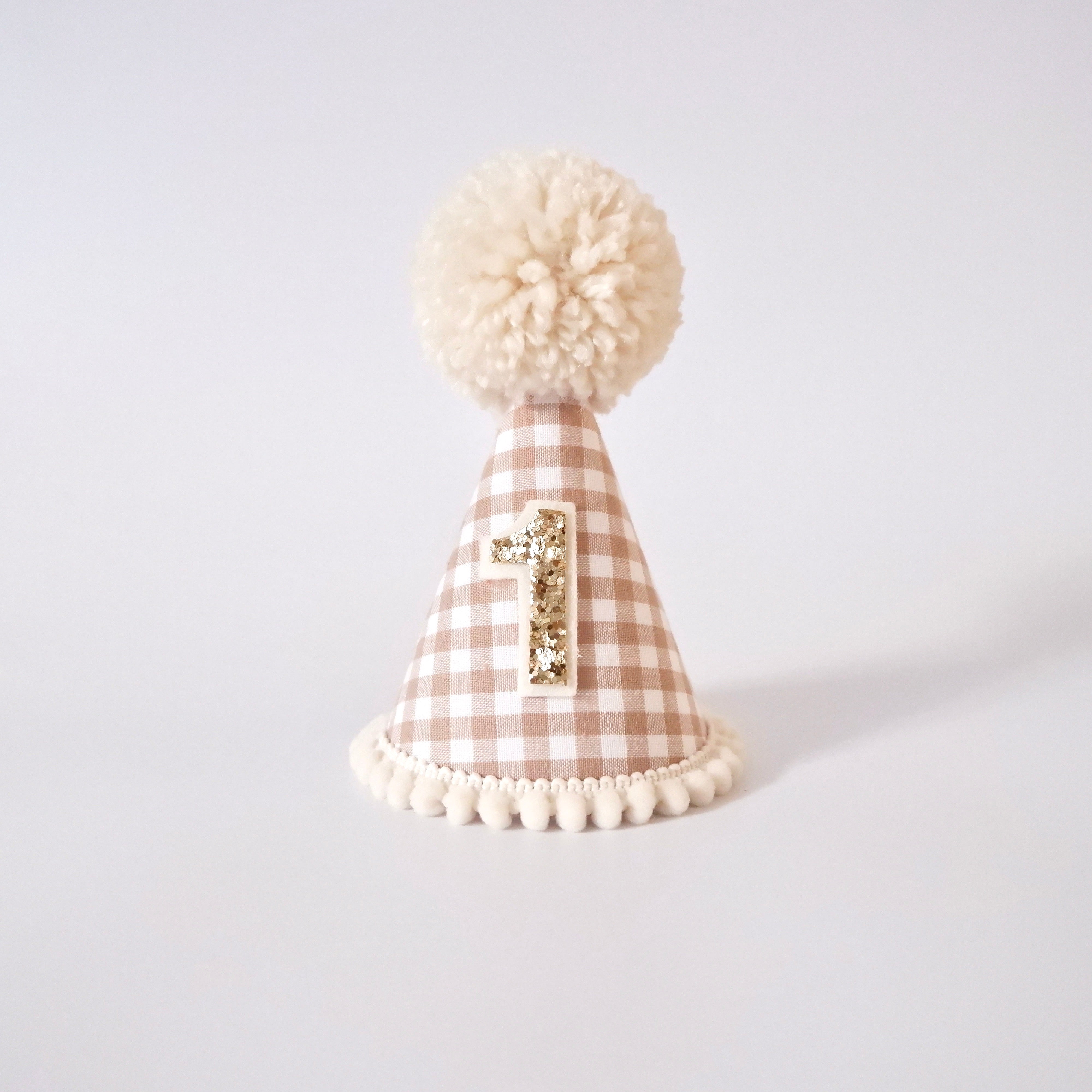 Our Little Deer Gingham Pattern Party Hat