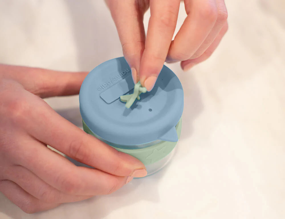 Cherub Baby Silicone & Glass Baby Food Storage 2pk 180ml