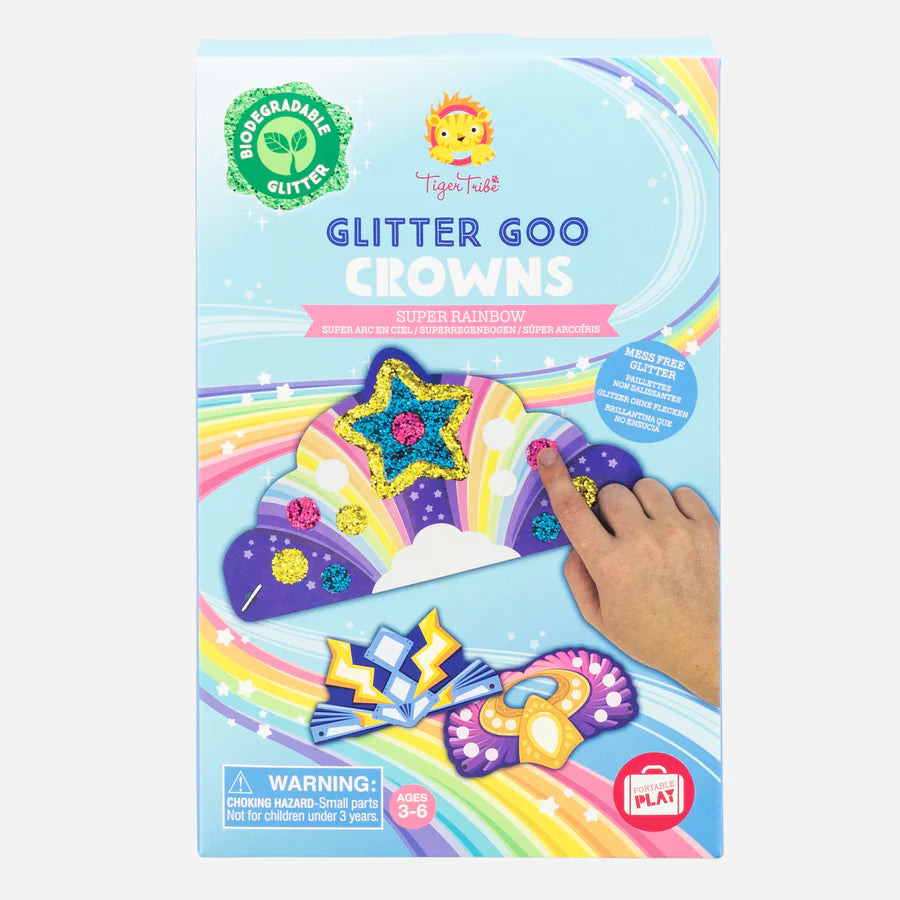 Tiger Tribe Glitter Goo - Glitter Goo Crowns - Super Rainbow
