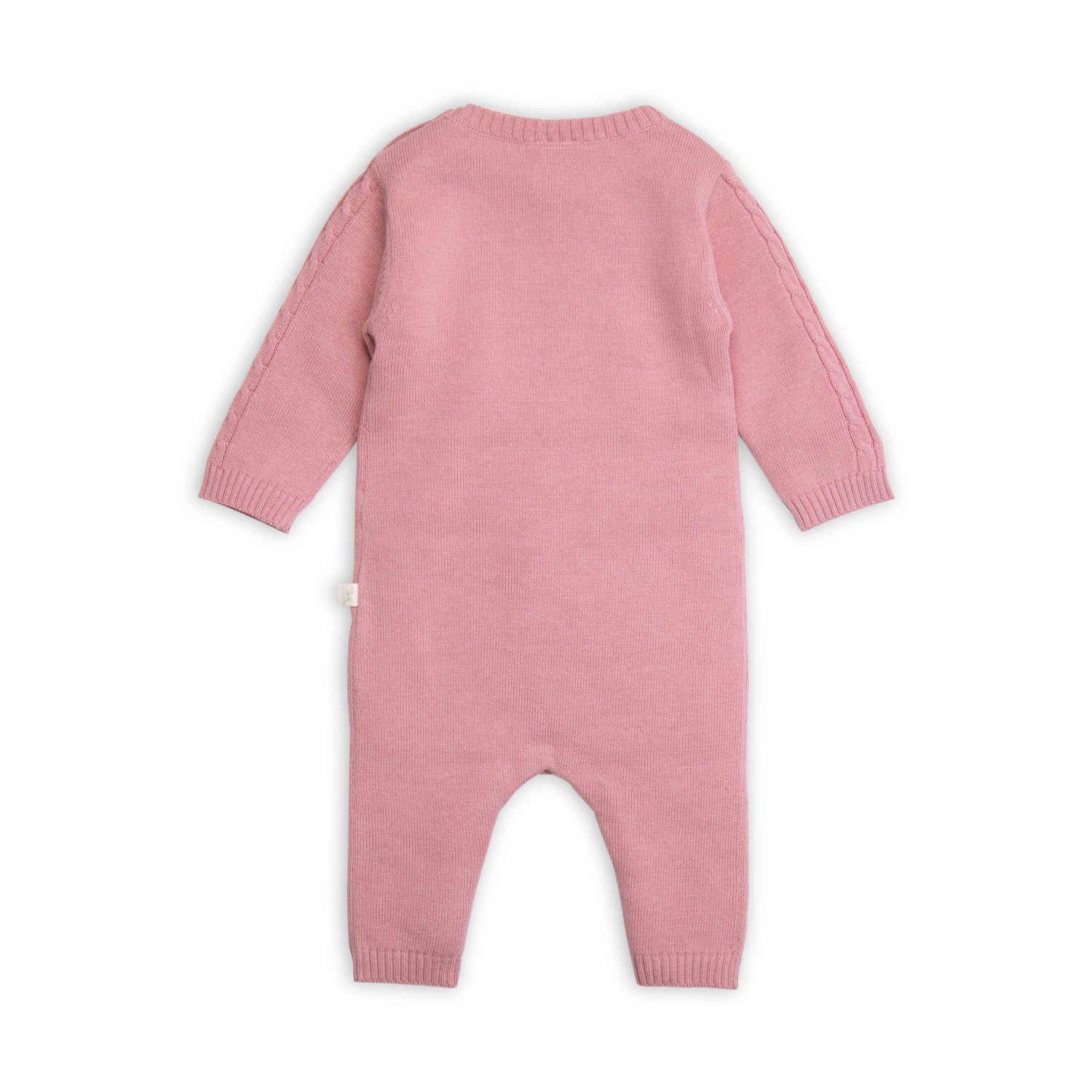 Tiny Twig Growsuit Cable Knit - Rose