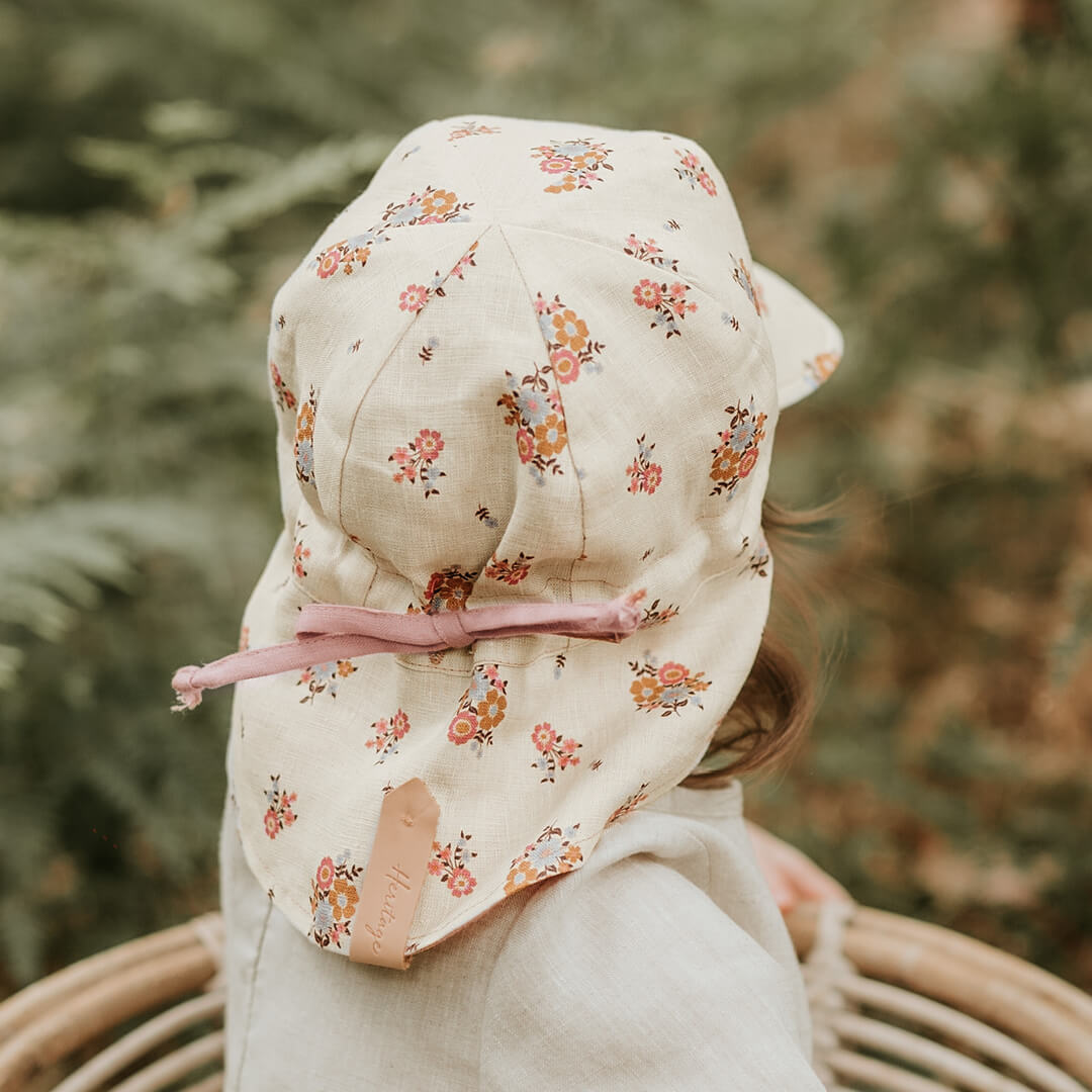 Bedhead Heritage Baby Reversible Flap Sun Hat - Primrose/Rosa