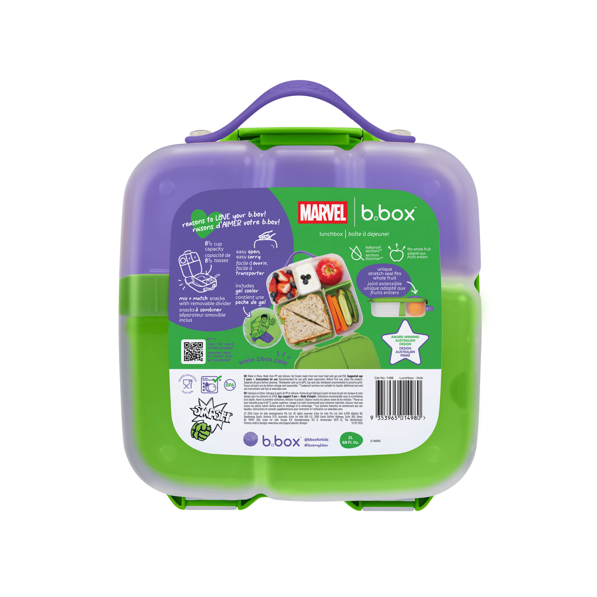 b.box Mini Lunchbox 1lt Hulk