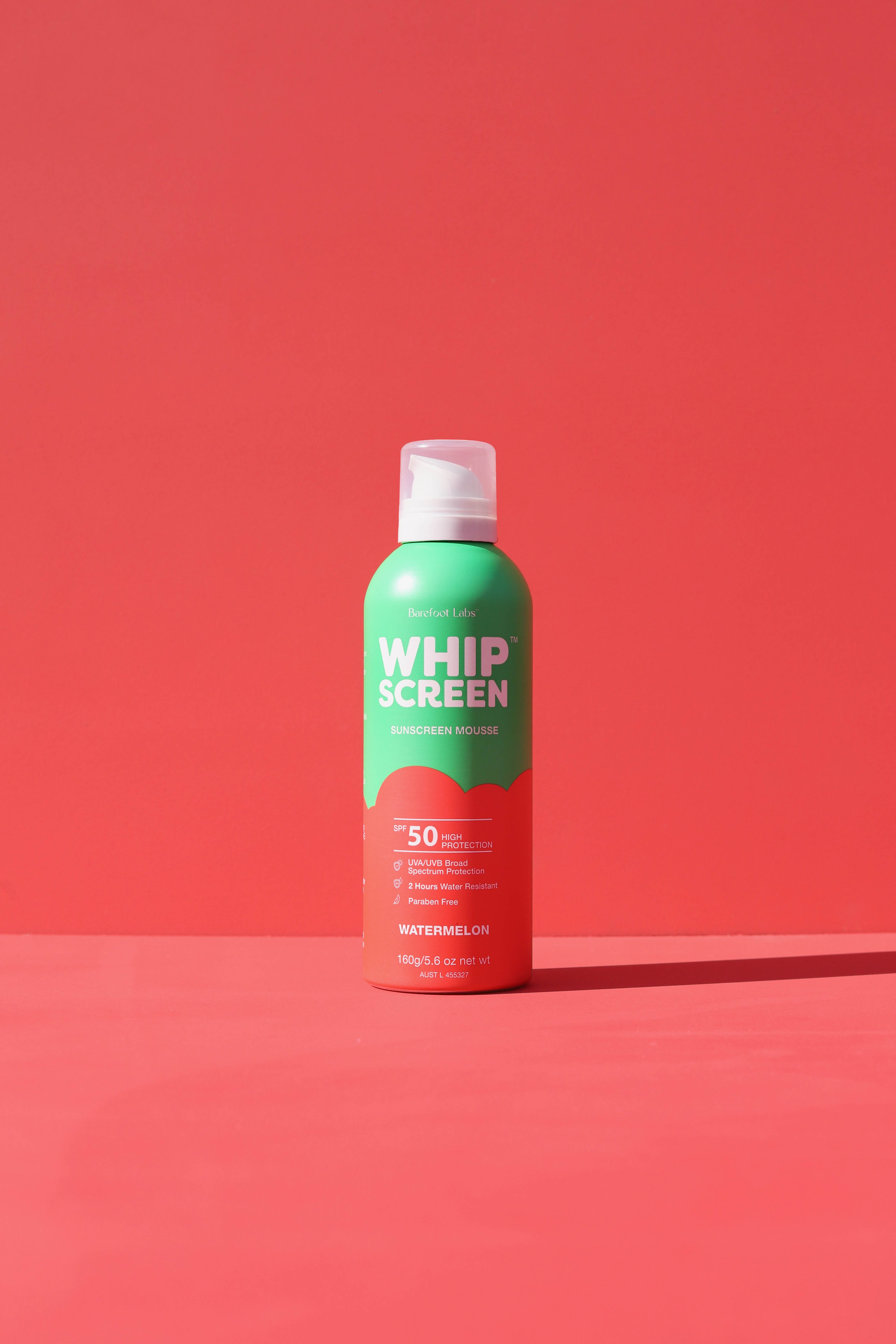 Barefoot Labs WhipScreen Sunscreen Mousse - Watermelon