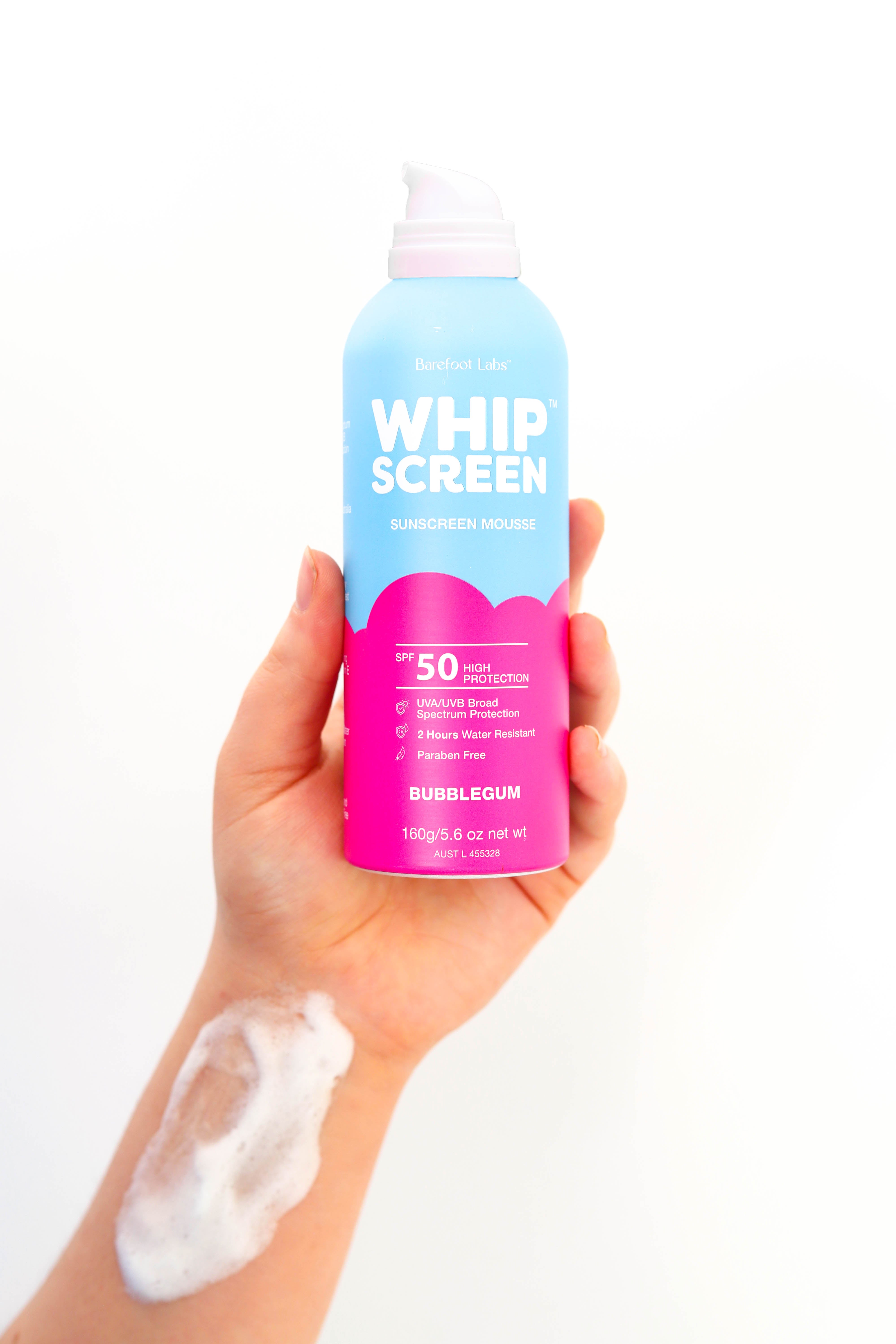 Barefoot Labs WhipScreen Sunscreen Mousse - Bubblegum