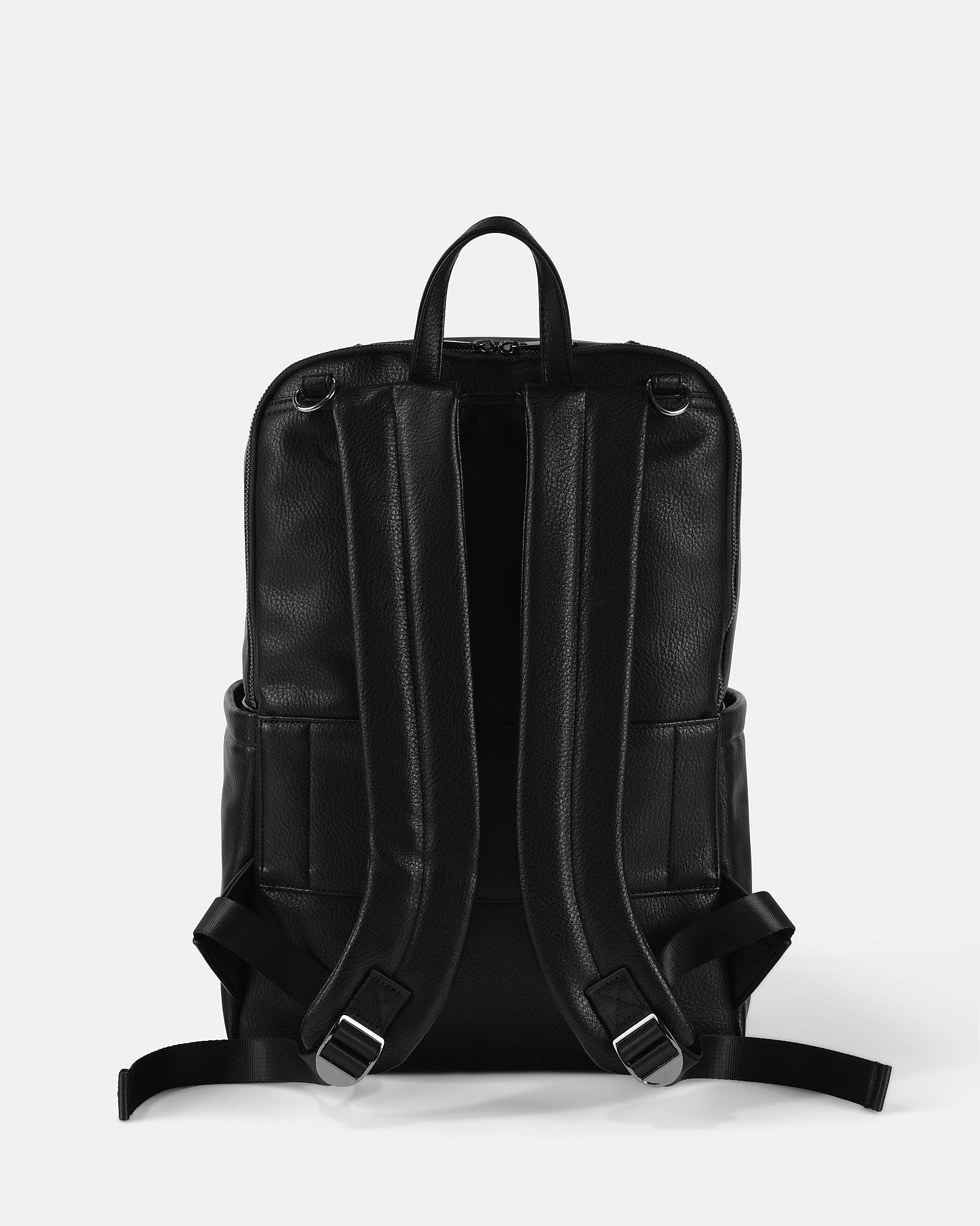 OiOi Multitasker Nappy Backpack Black Vegan Leather