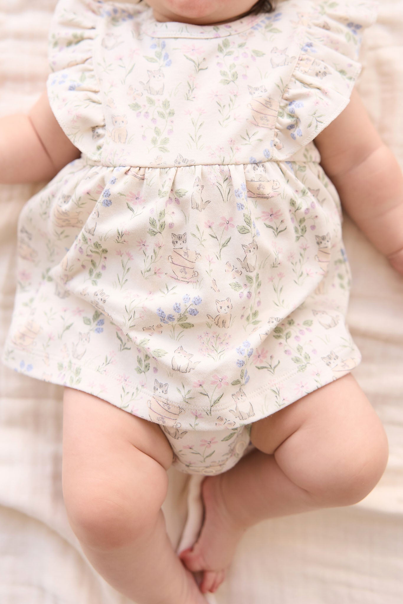 Jamie Kay Organic Cotton Elianna Playsuit - Moons Garden Lavender