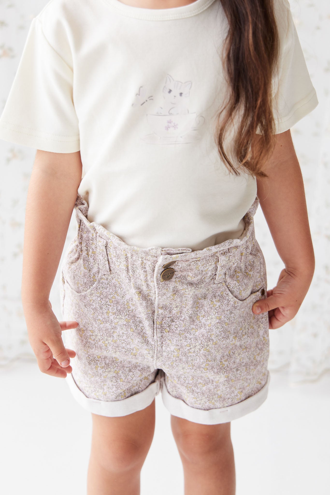 Jamie Kay Cotton Twill Short - Chloe Lilac