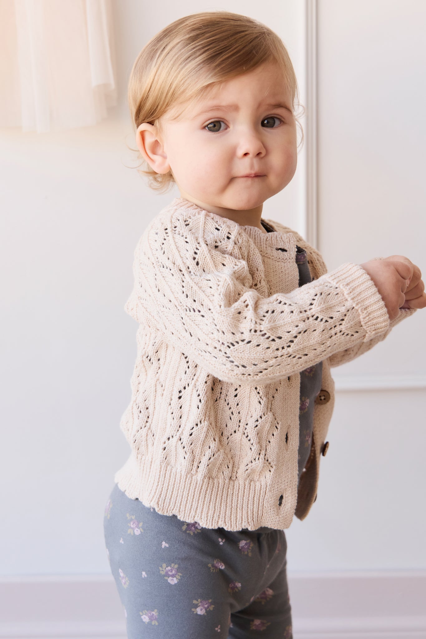 Jamie Kay Livvy Cardigan - Light Oatmeal Marle