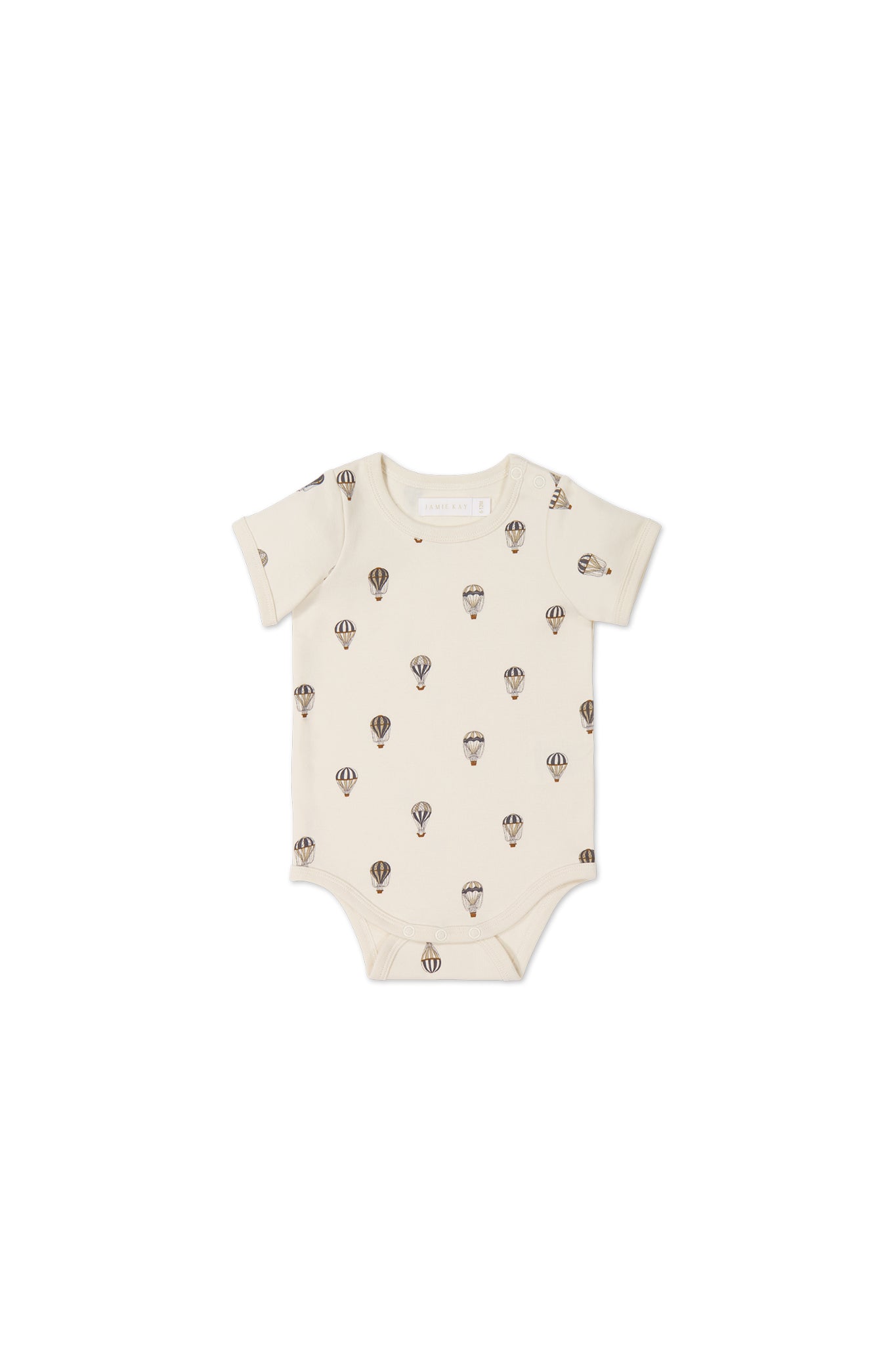 Jamie Kay Organic Cotton Hudson Short Sleeve Bodysuit - Montgolfiere Cloud