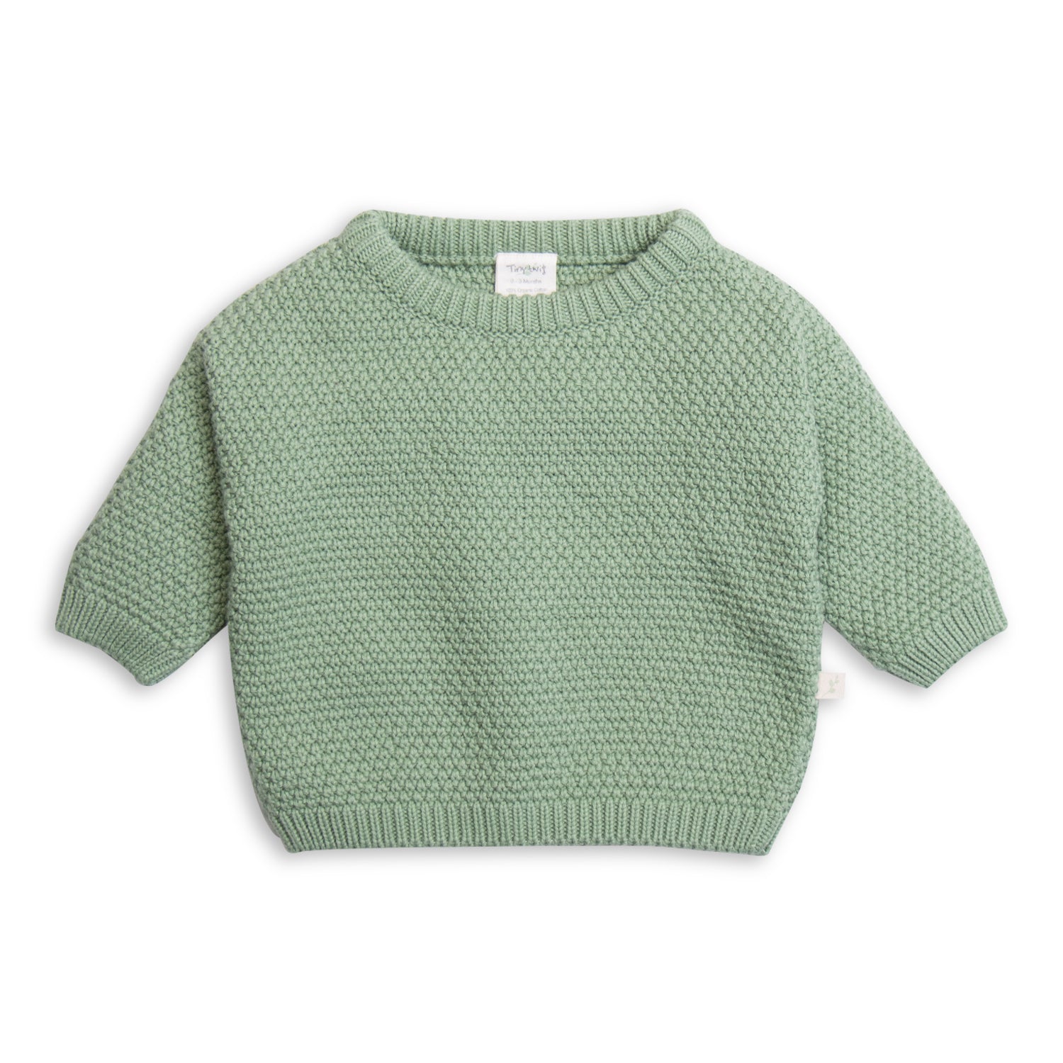 Tiny Twig Knitted Moss Knit Jumper - Basil