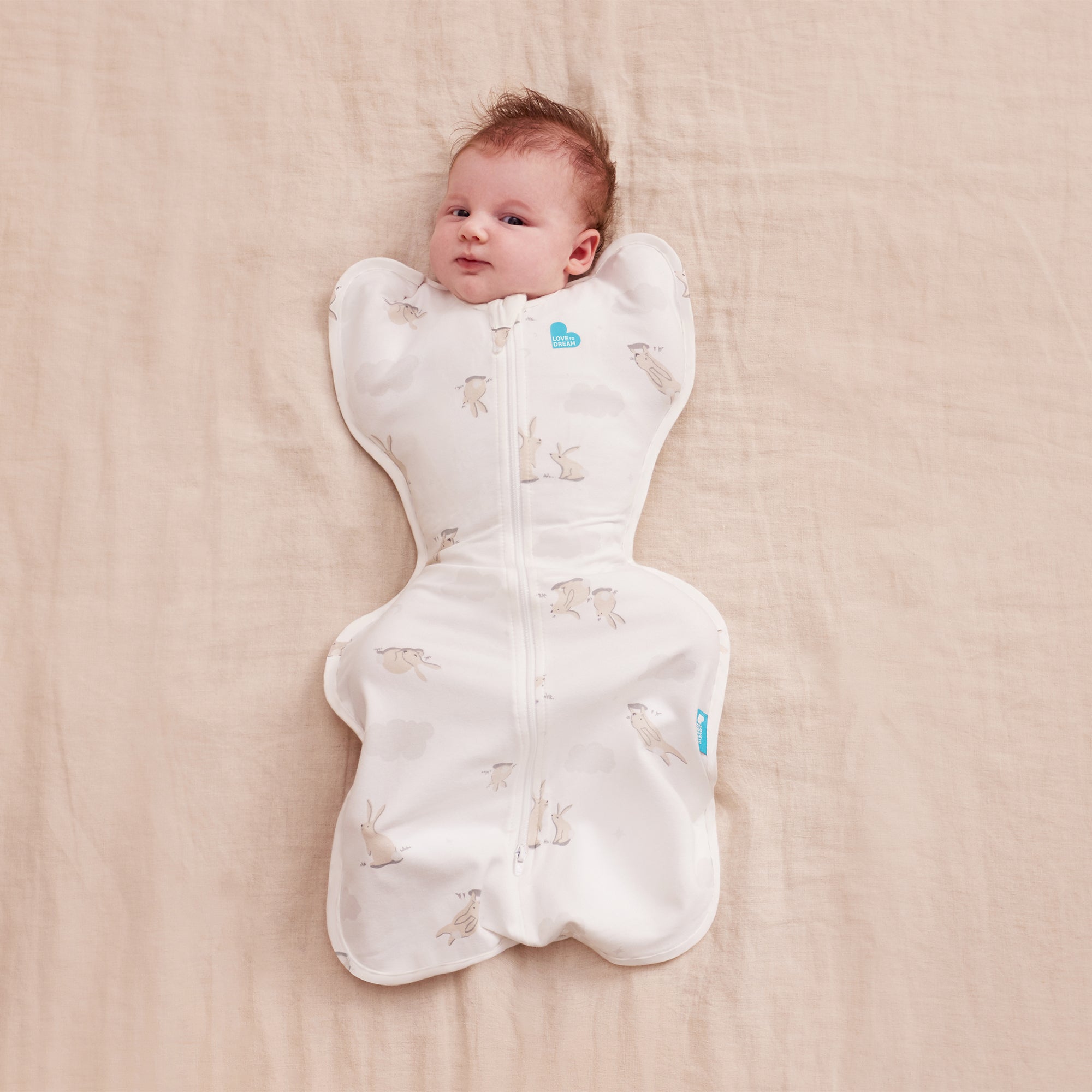 Love to Dream Swaddle Up 1.0 tog Stretch Cotton Cloud Bunnies