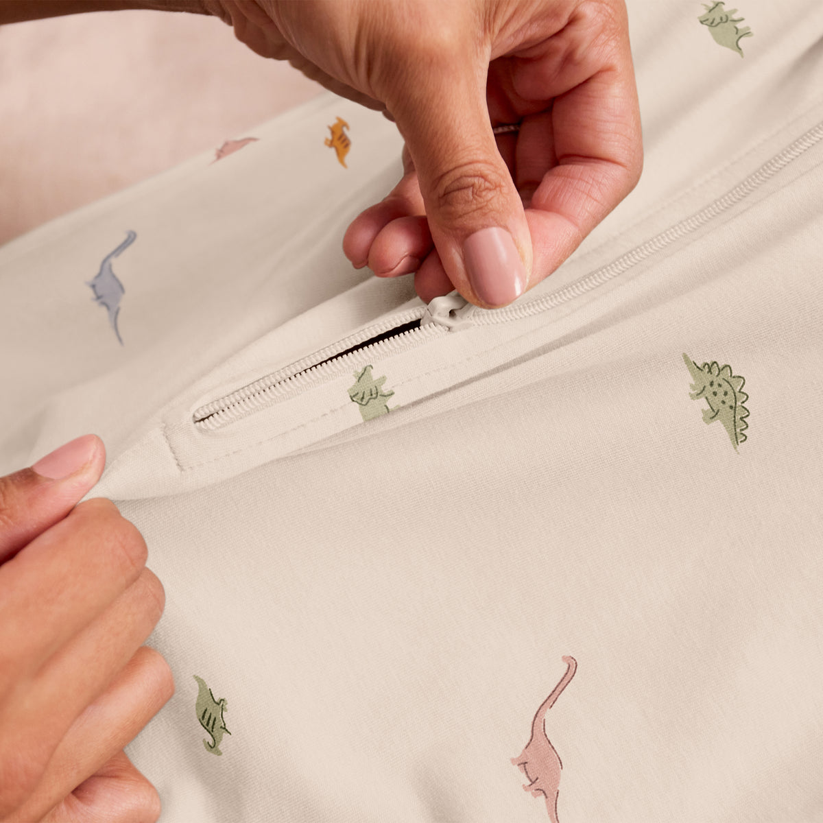 Love to Dream Swaddle Up 1.0 tog Cotton Cream Dino Snore