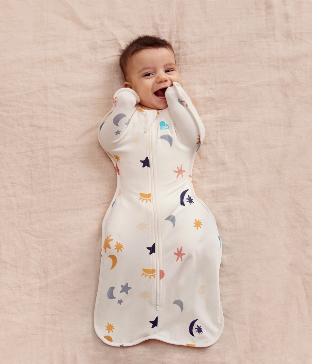 Love to Dream Swaddle Up 1.0 tog Organic Cotton Buff Lunar