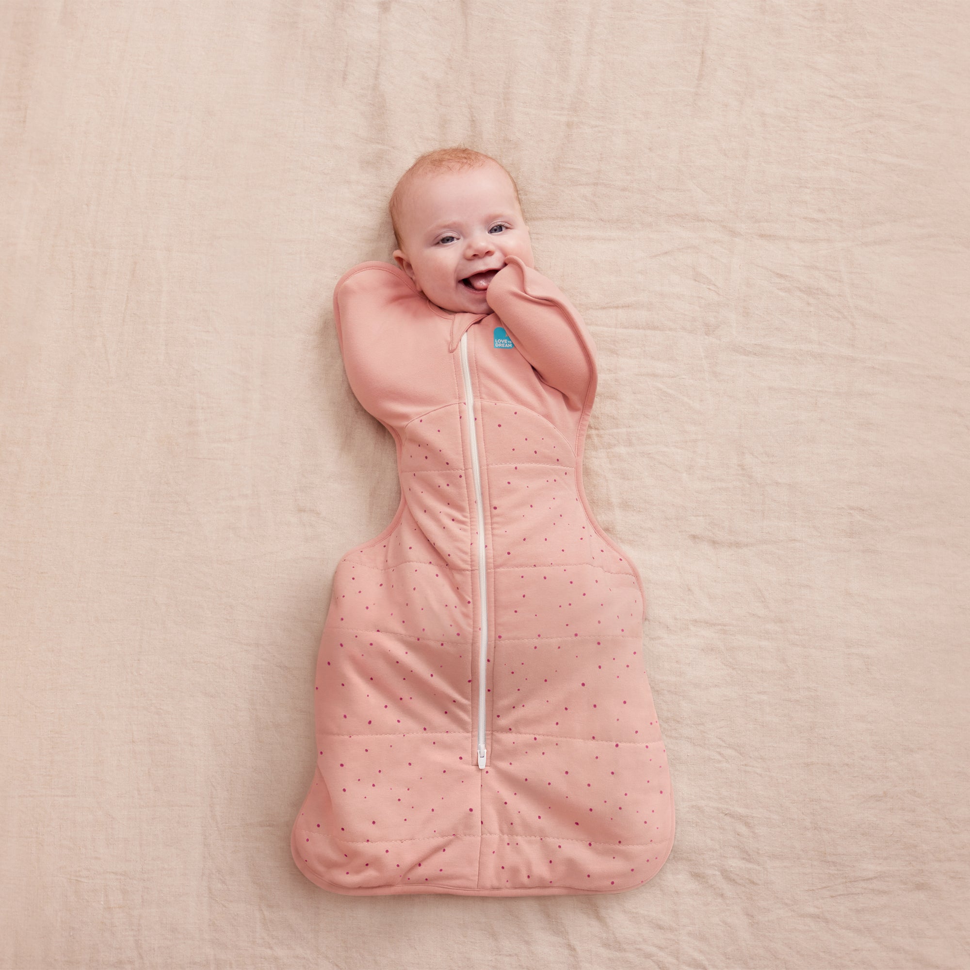 Love to Dream Swaddle Up 2.5 tog Quilted Stretch Cotton Pebbles Rose