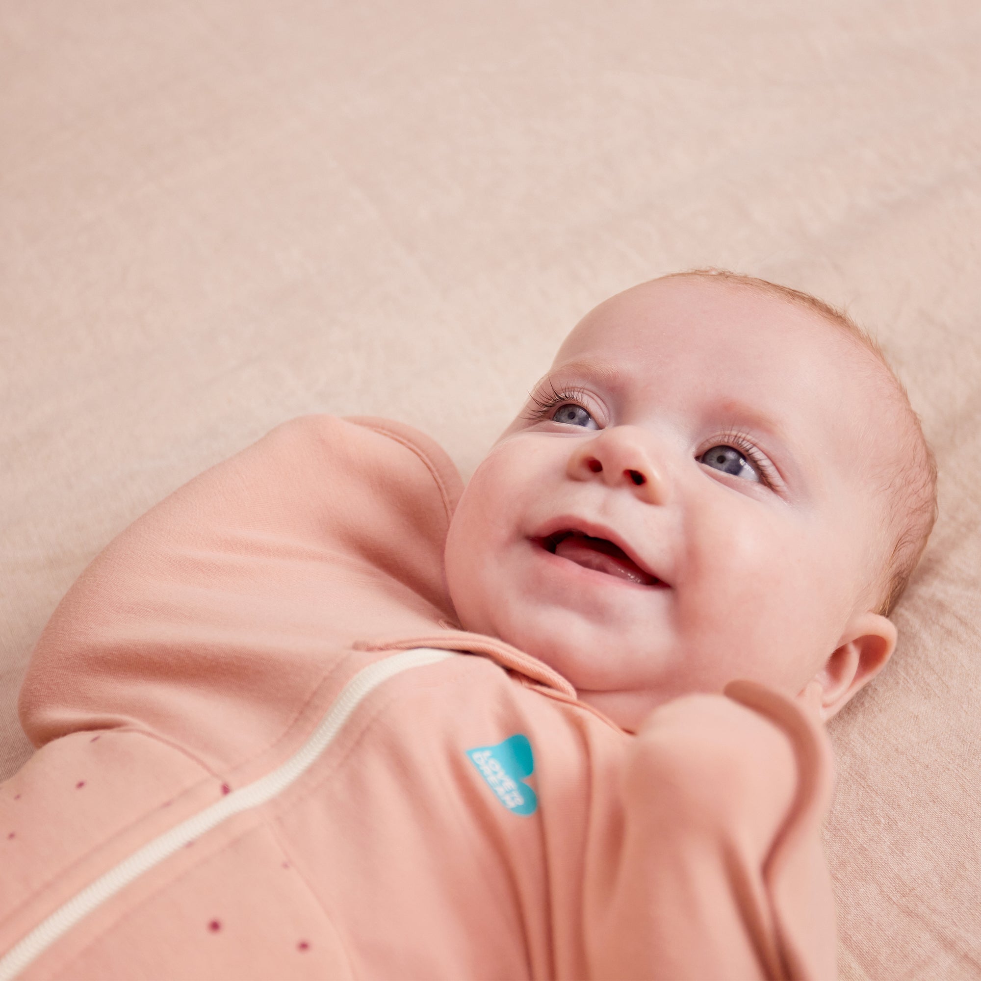 Love to Dream Swaddle Up 2.5 tog Quilted Stretch Cotton Pebbles Rose