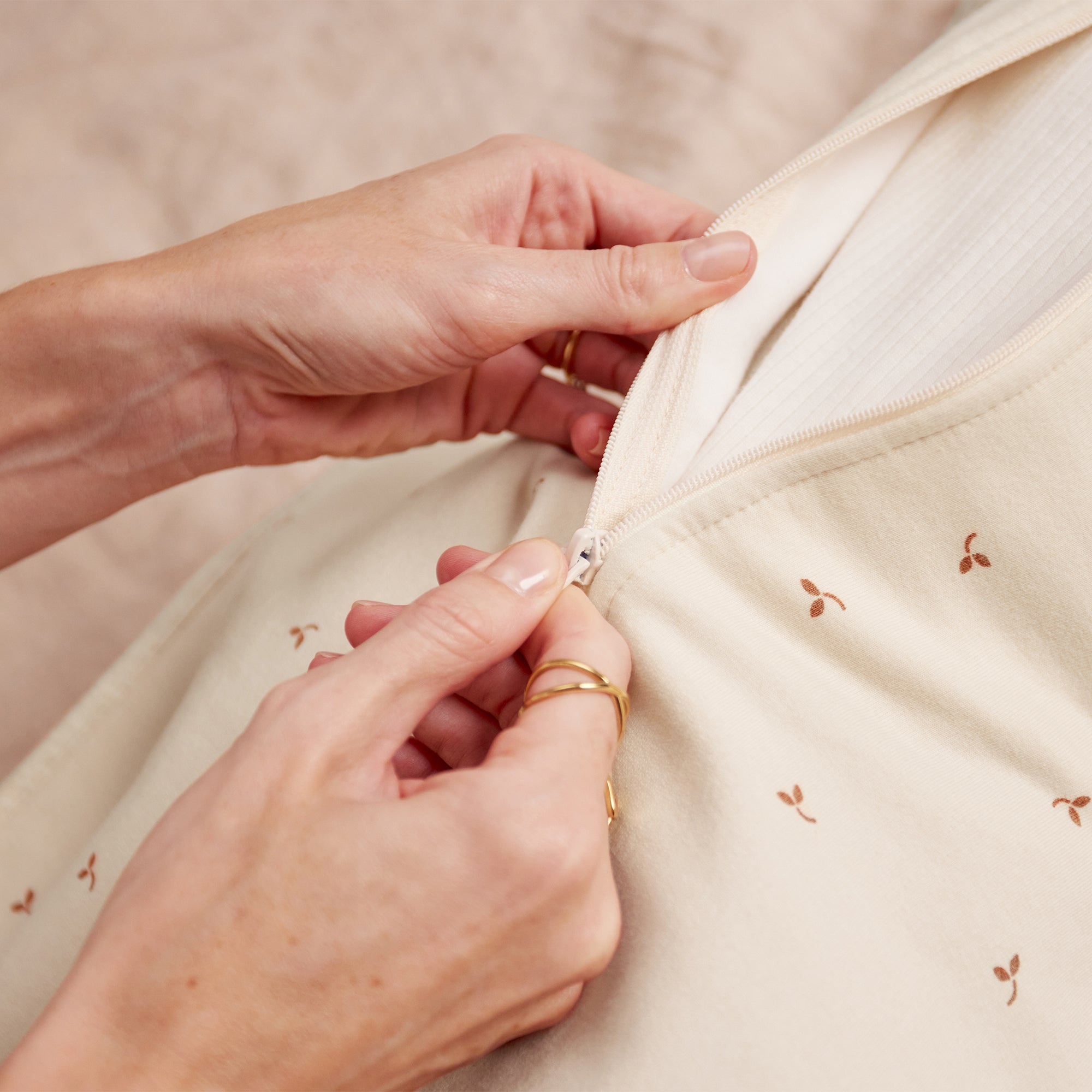 Love to Dream Transition Bag 1.5tog Stretch Cotton Fleece Twig Oatmeal
