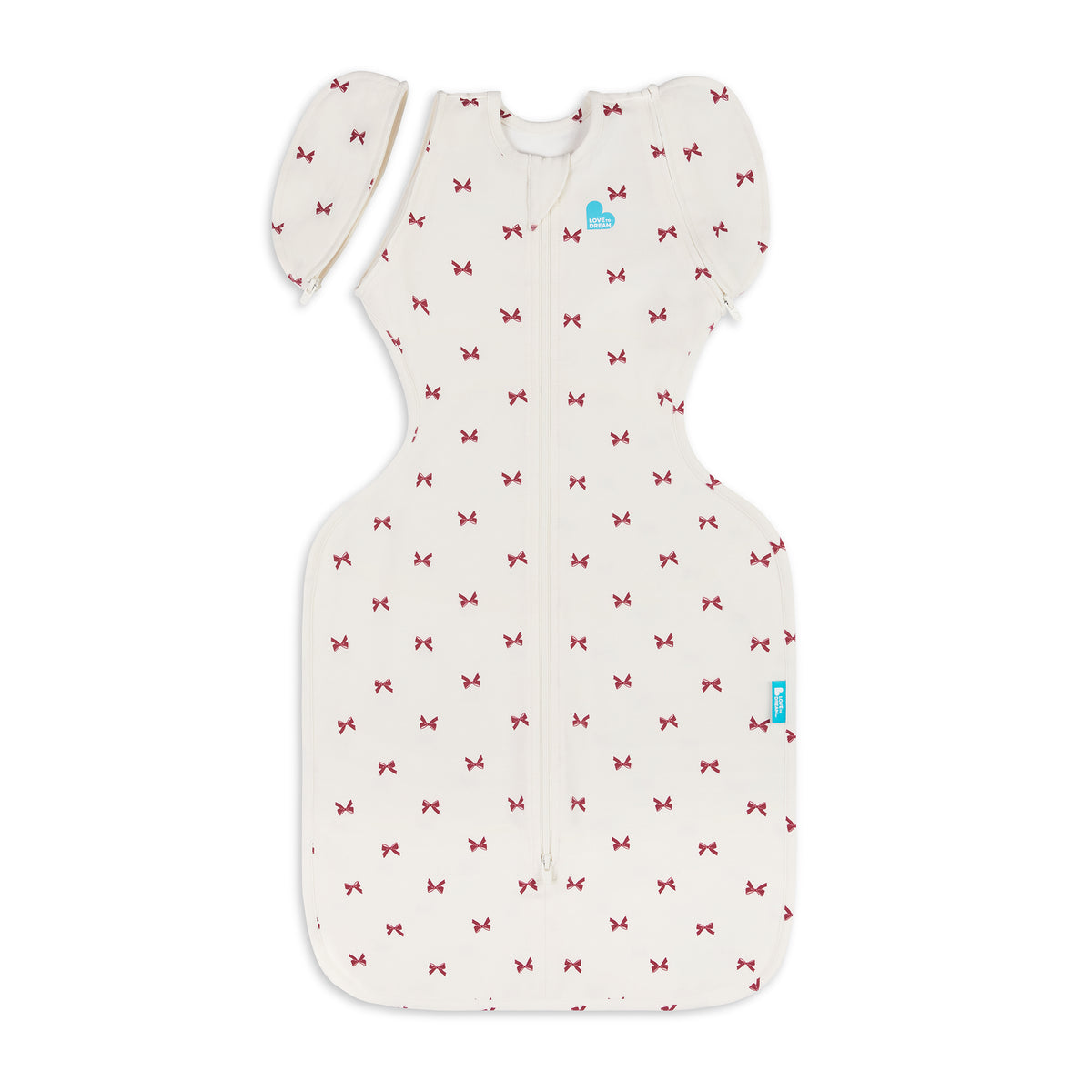 Love To Dream Transition Bag 1.0 tog Organic Cotton Cream Bows