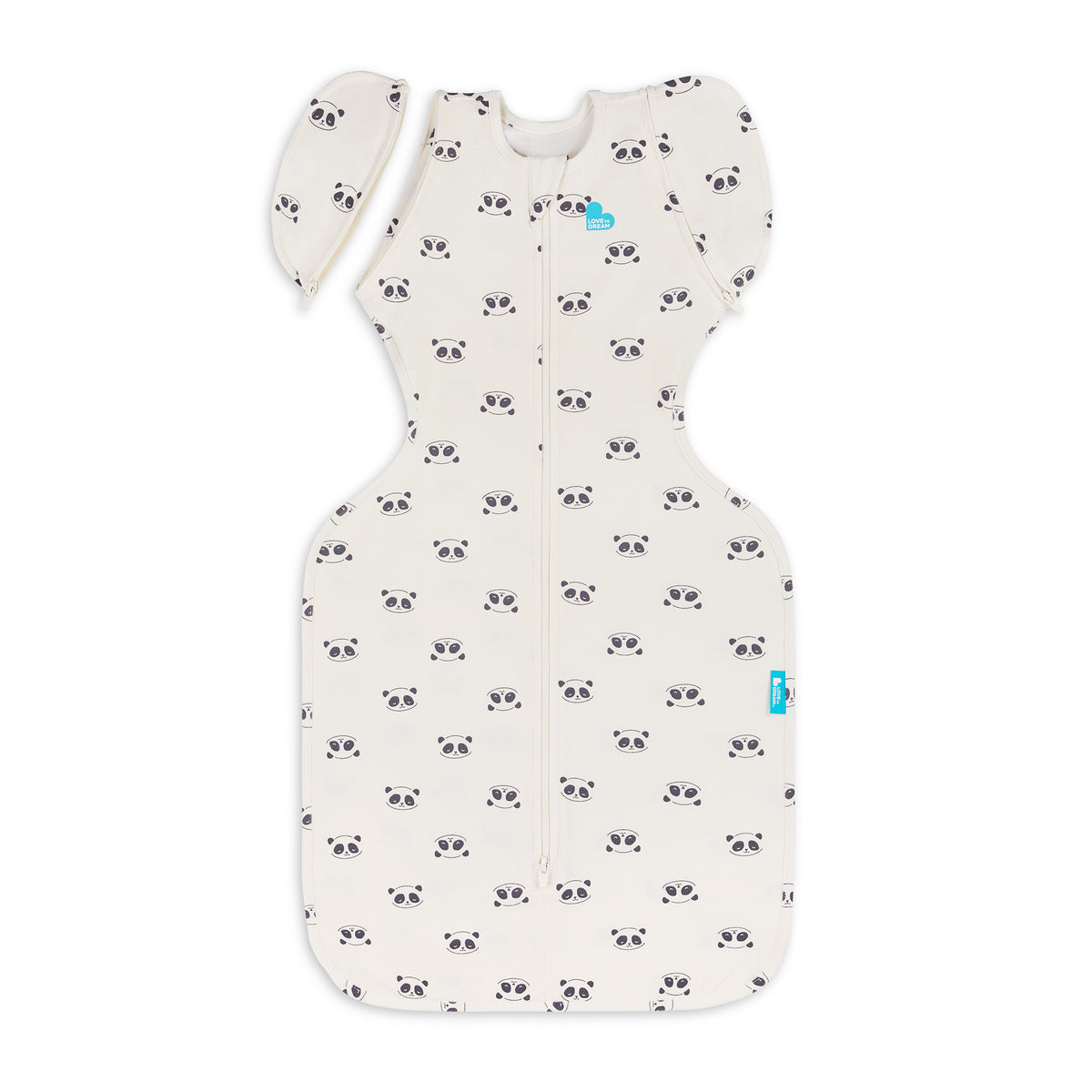 Love To Dream Transition Bag 1.0 tog Cotton Cream Sleepy Pandas