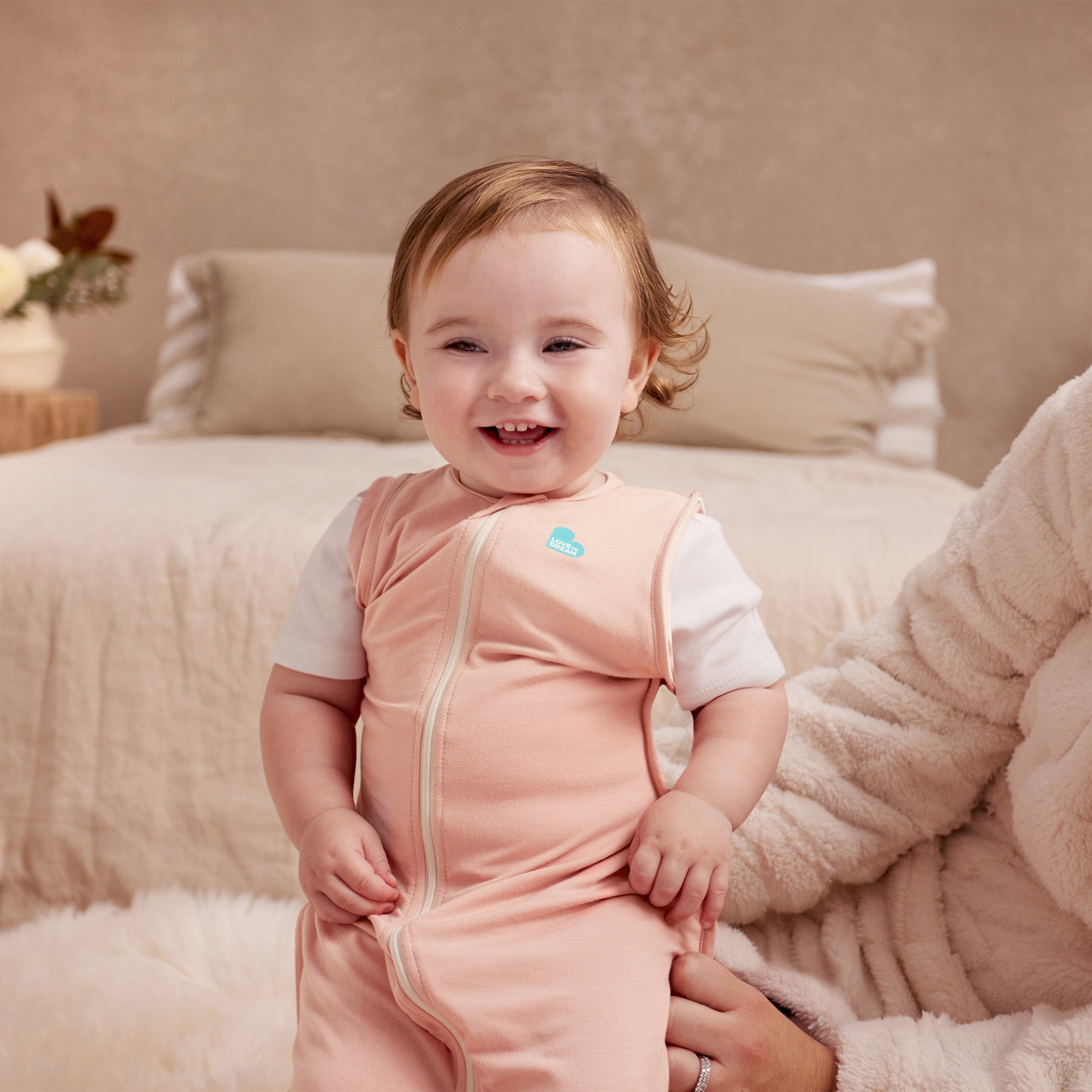 Love to Dream Swaddle Transition 0.2 tog Stretch Cotton Blush