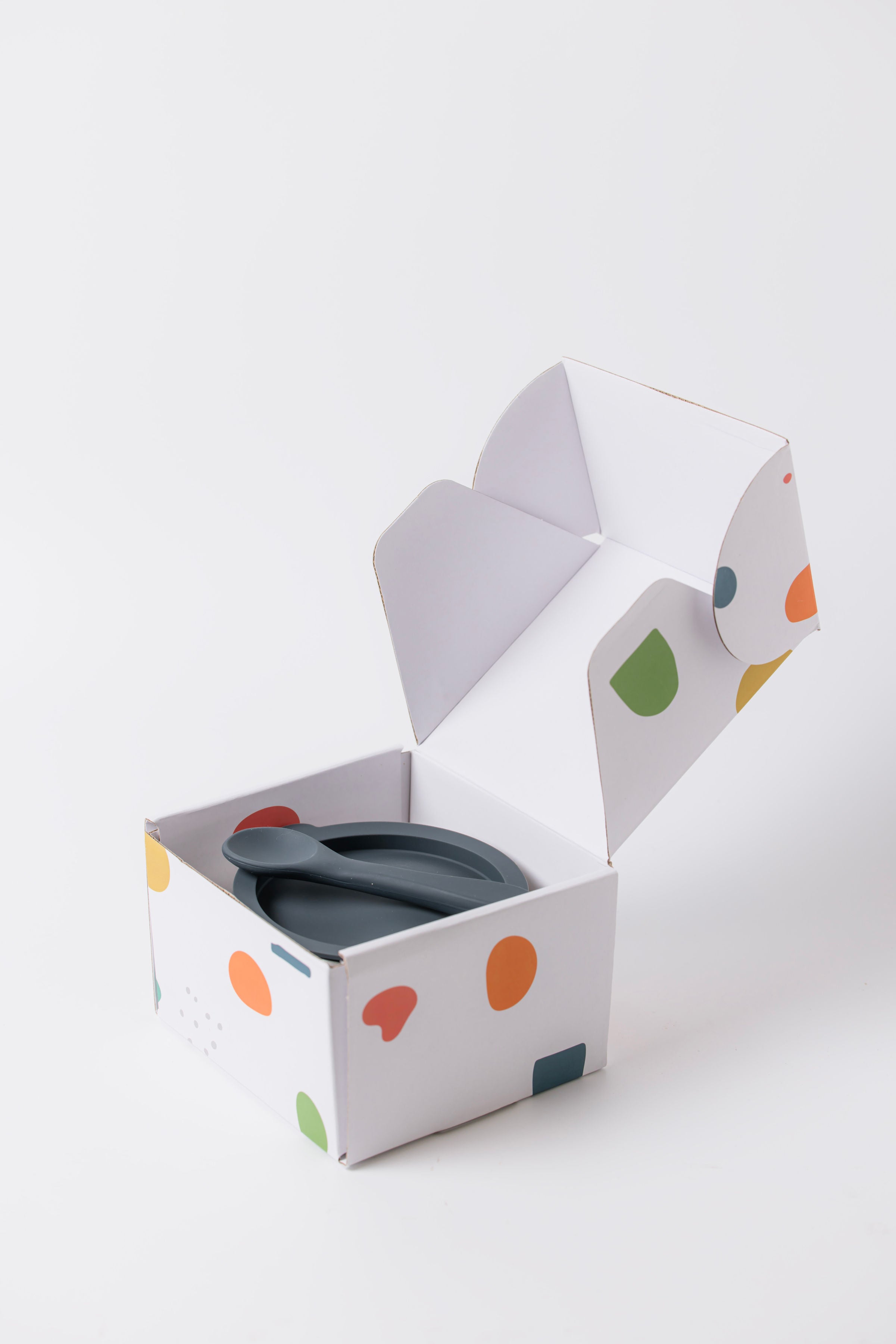 Lion and Lady 18/8 Stainless Steel Feeding Bowl with Suction Base French Navy