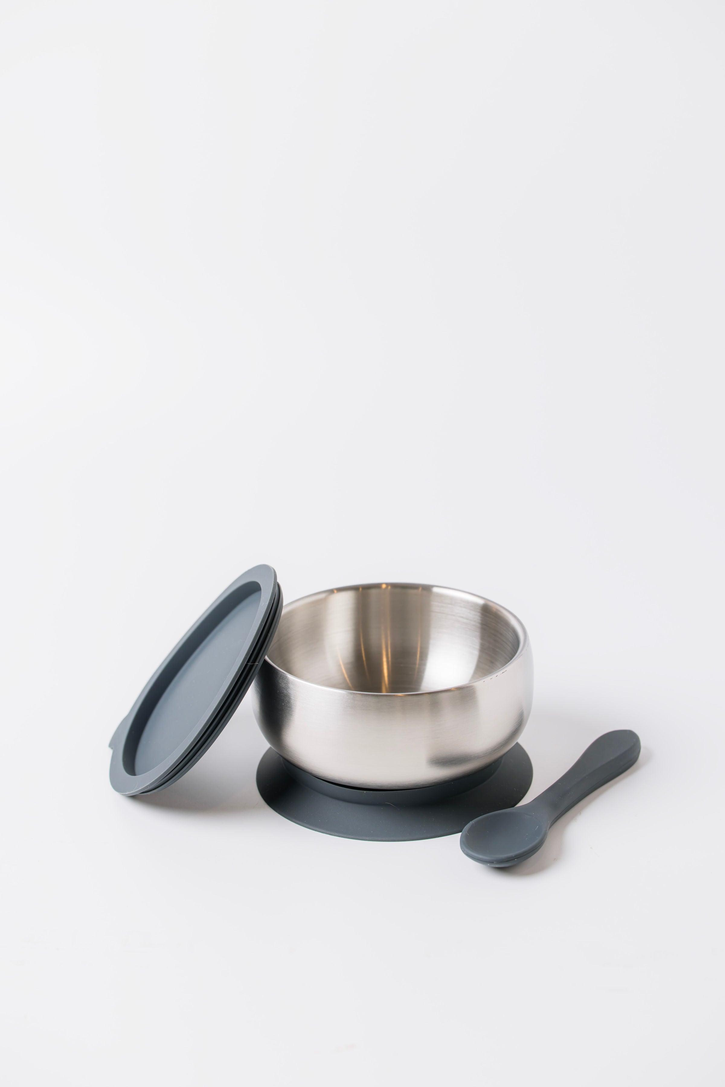 Lion and Lady 18/8 Stainless Steel Feeding Bowl with Suction Base French Navy