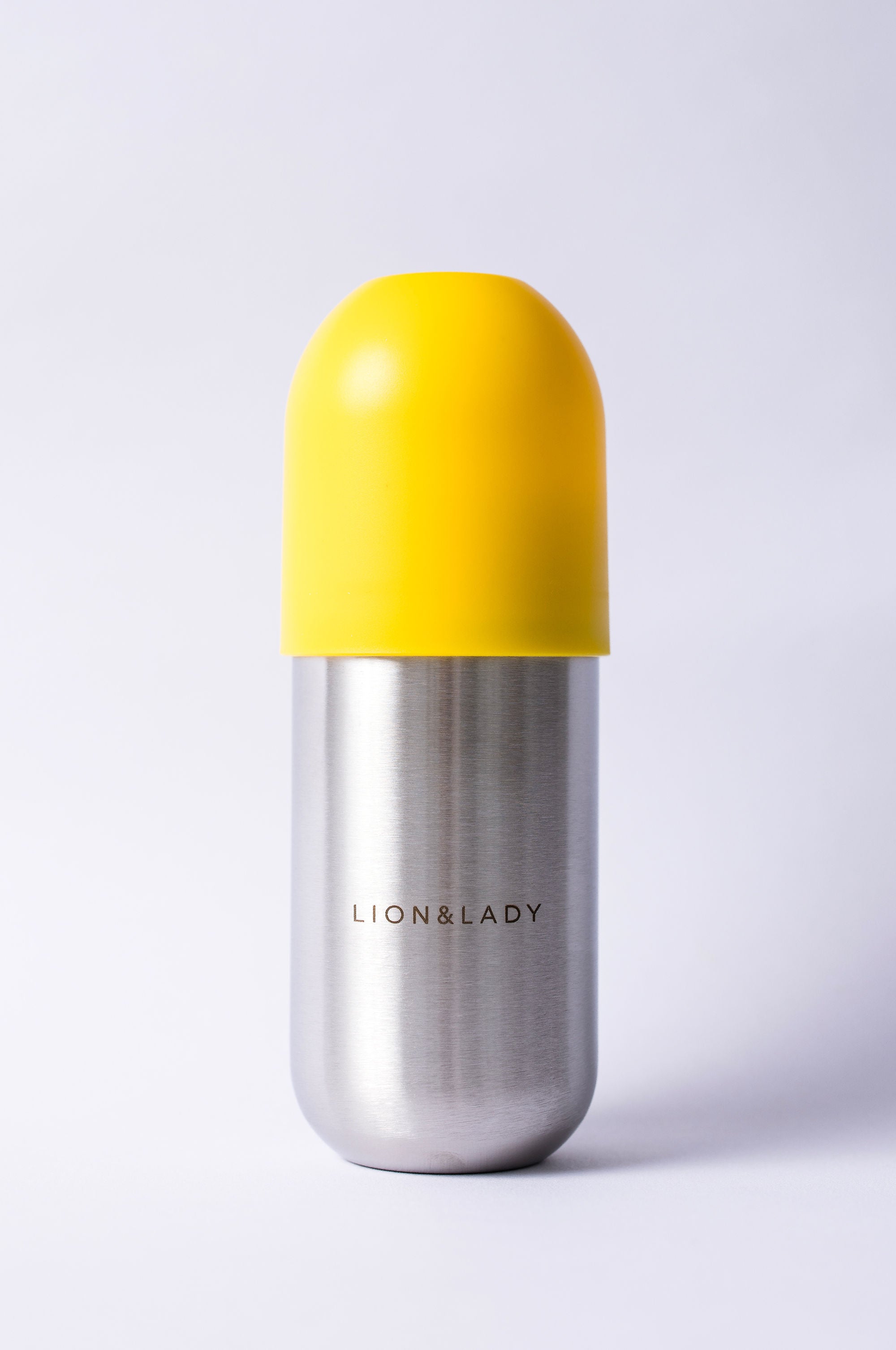 Lion and Lady 350ml Stainless Steel Baby Bottle Buttercup Yellow