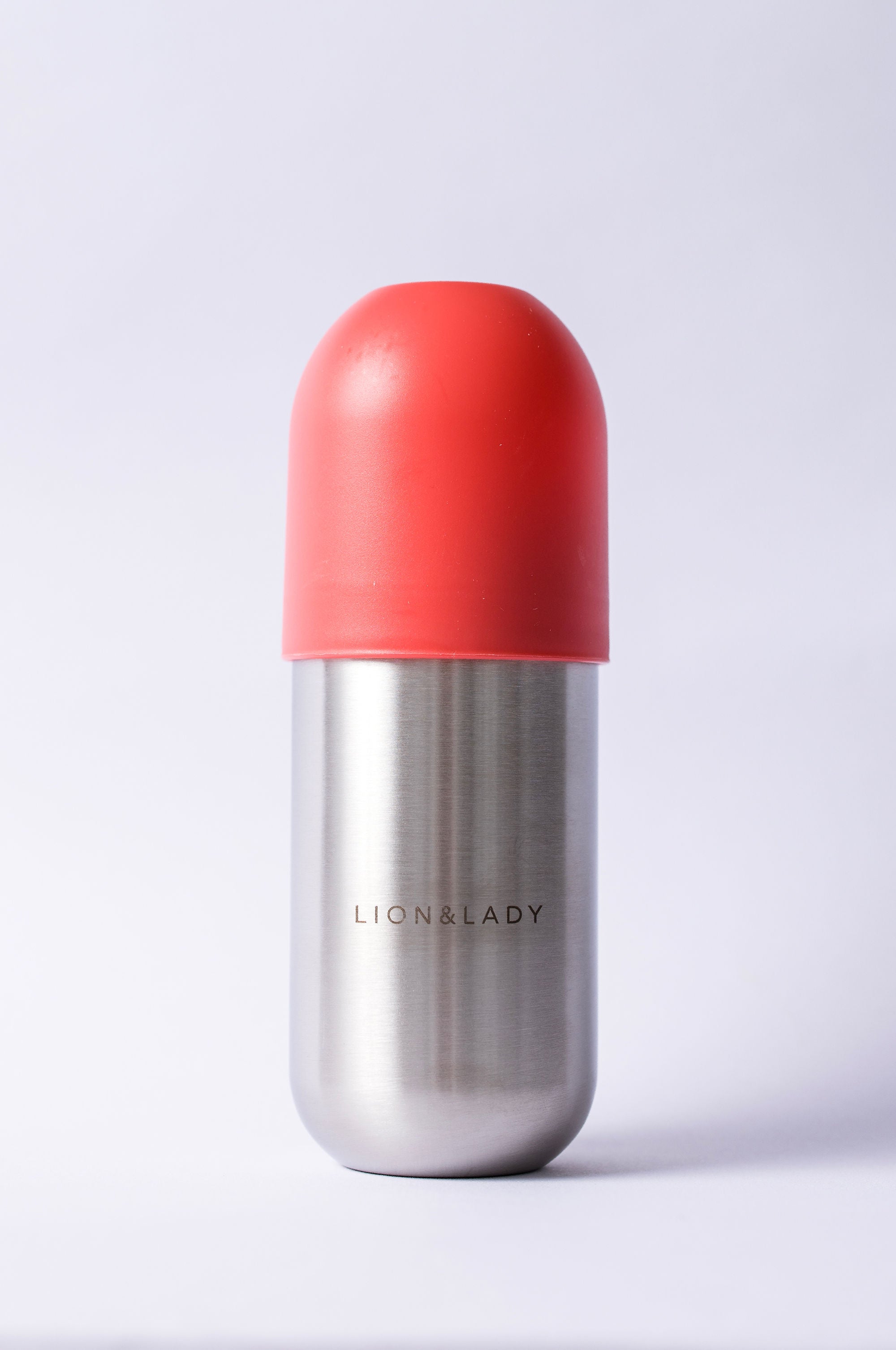 Lion and Lady 350ml Stainless Steel Baby Bottle Fuchsia Pink