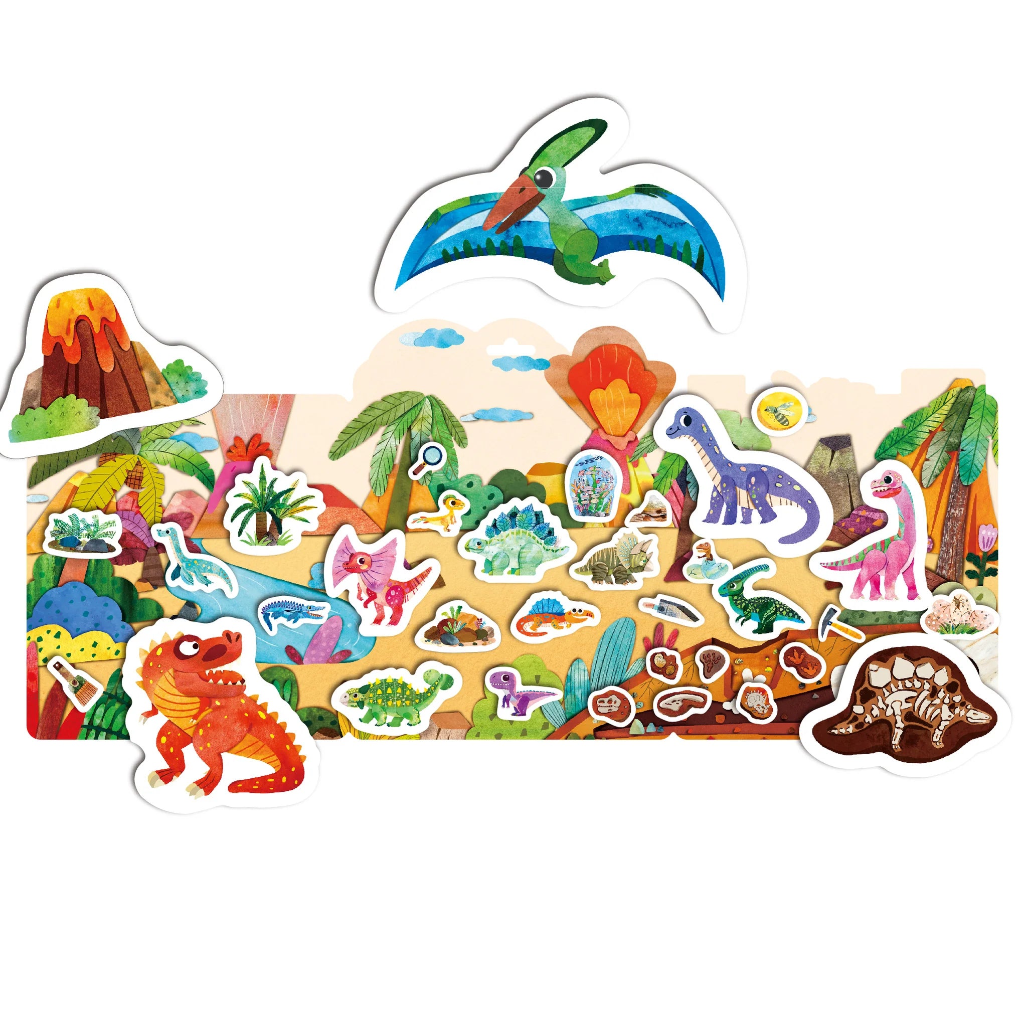 mierEdu Jelly Stickers Dino Land