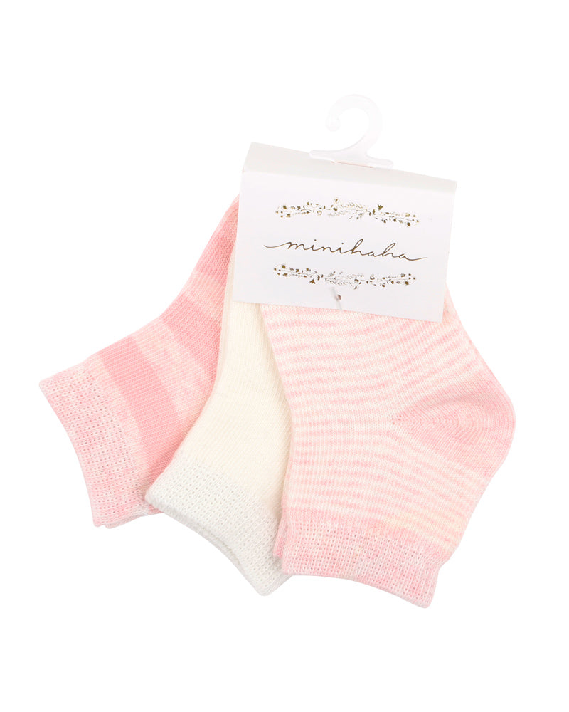 Minihaha Socks Pink Multi 3 Pack