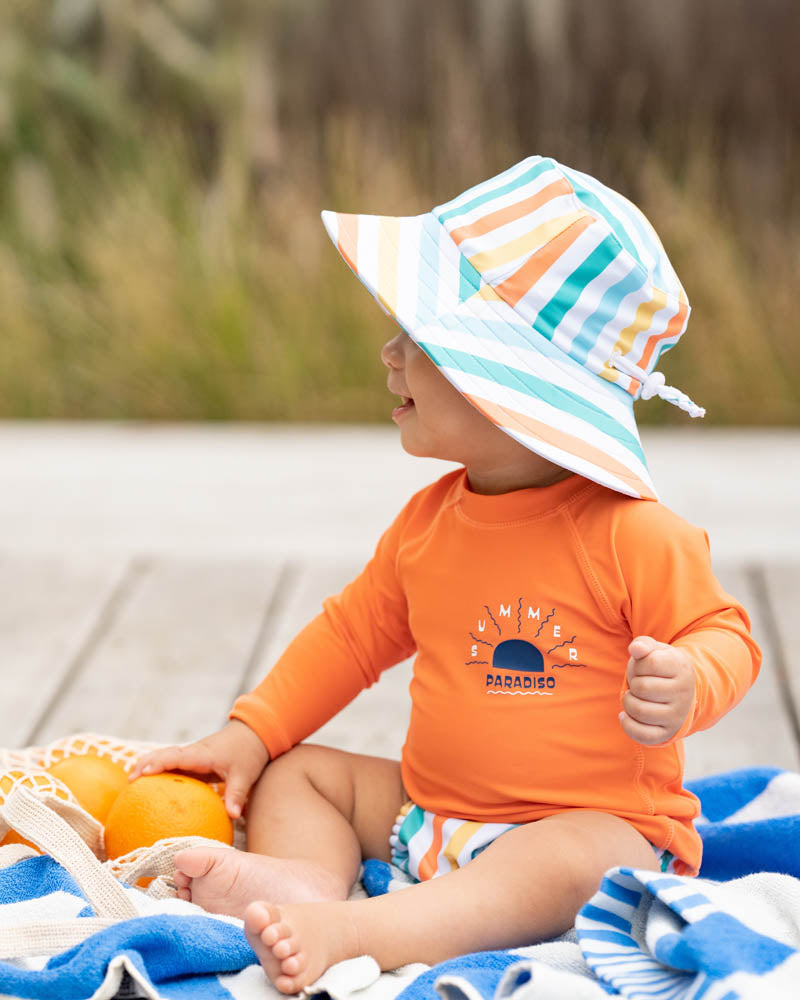 Minihaha Luca Stripe Swim Hat