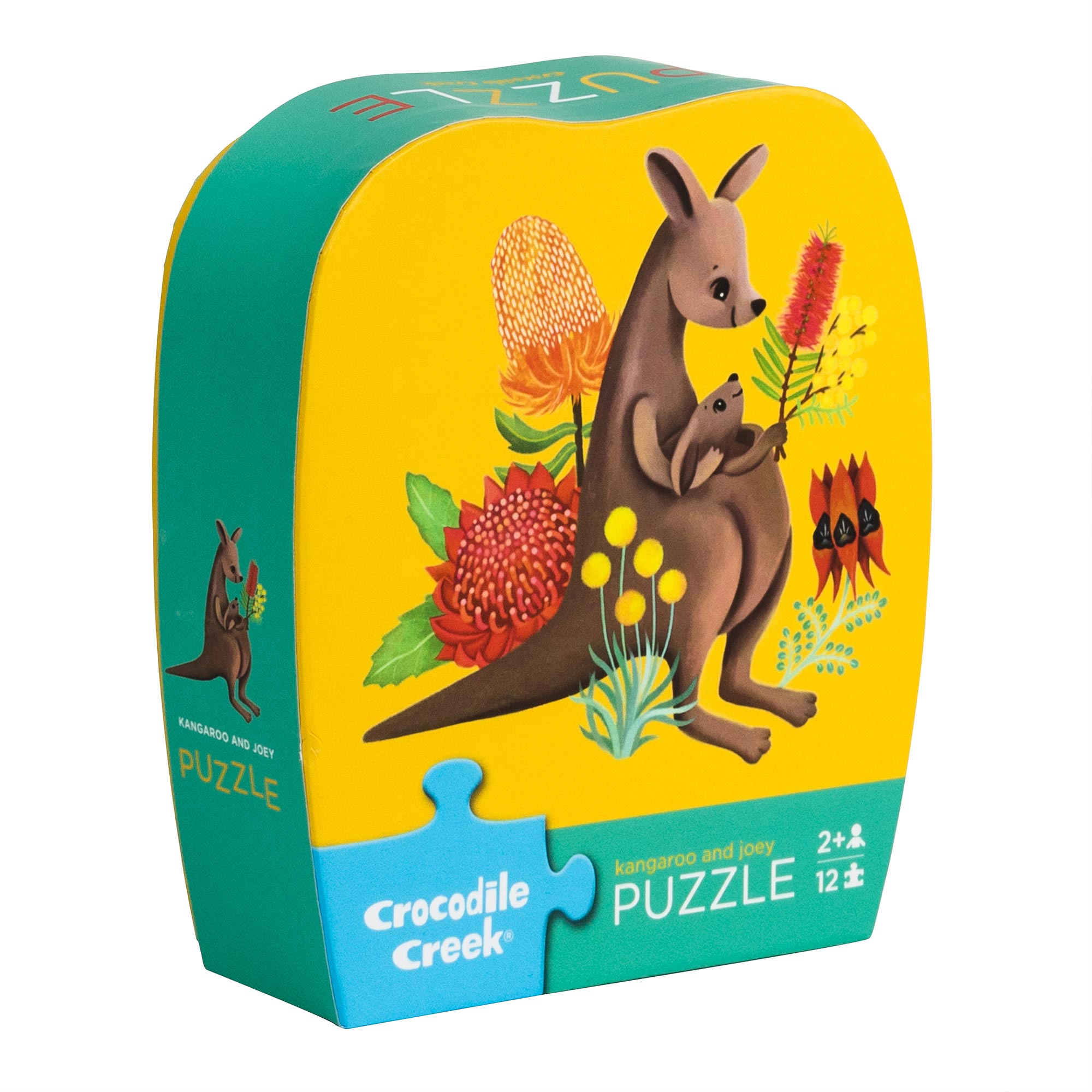 Crocodile Creek Mini Puzzle - Kangaroo & Joey