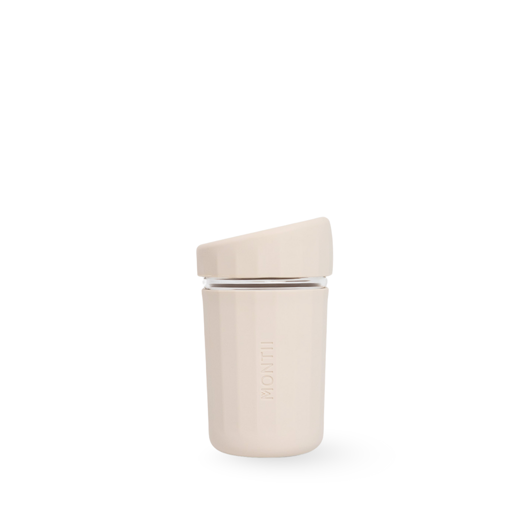 MontiiCo Brew Glass Coffee Cup - Cream