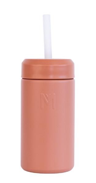 MontiiCo Fusion 350ml Smoothie Cup & Silicone Straw - Clay
