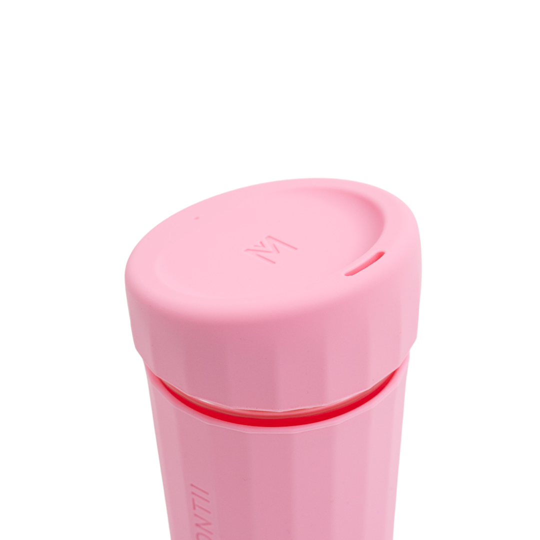 MontiiCo Brew Glass Coffee Cup - Bubblegum