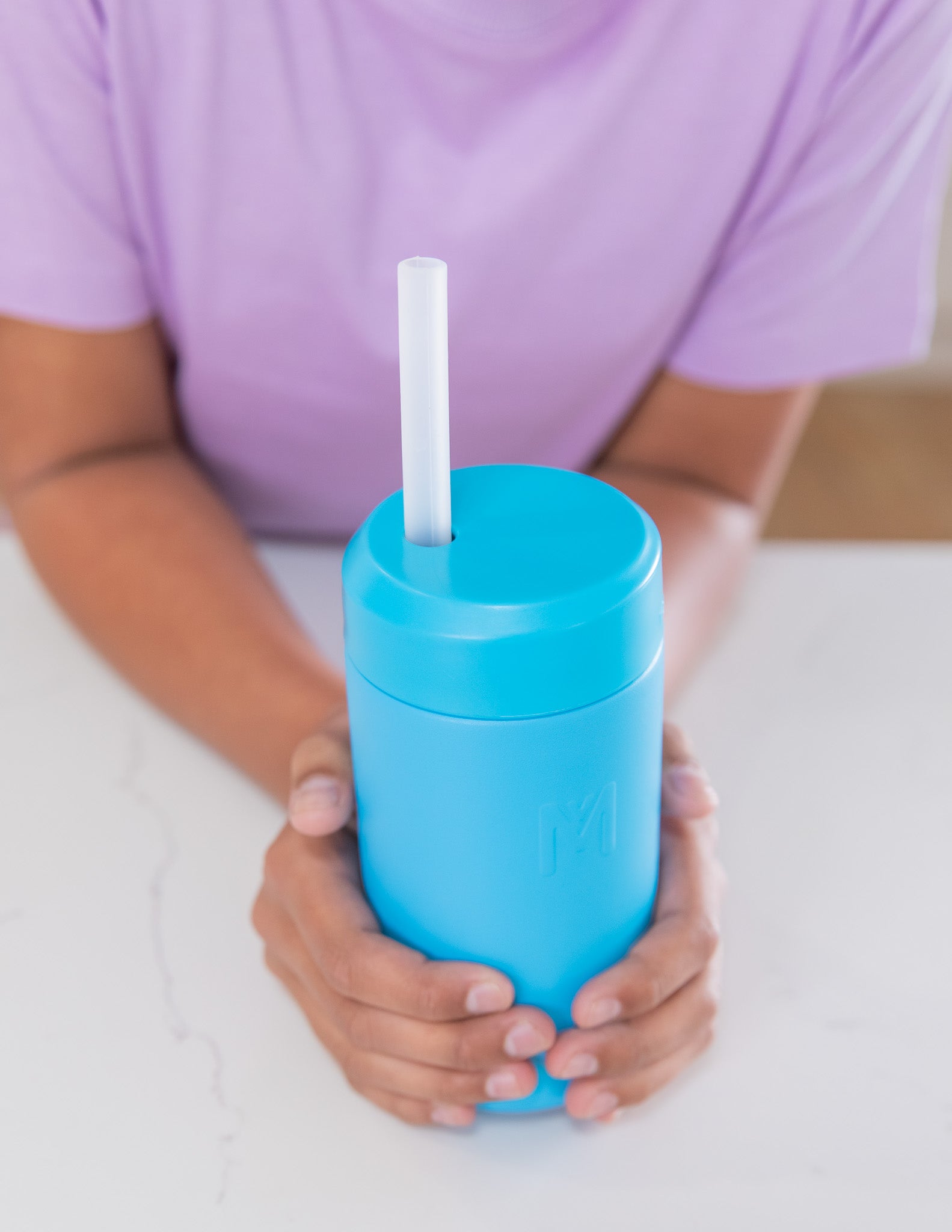 MontiiCo Fusion 350ml Smoothie Cup & Silicone Straw - Coastal