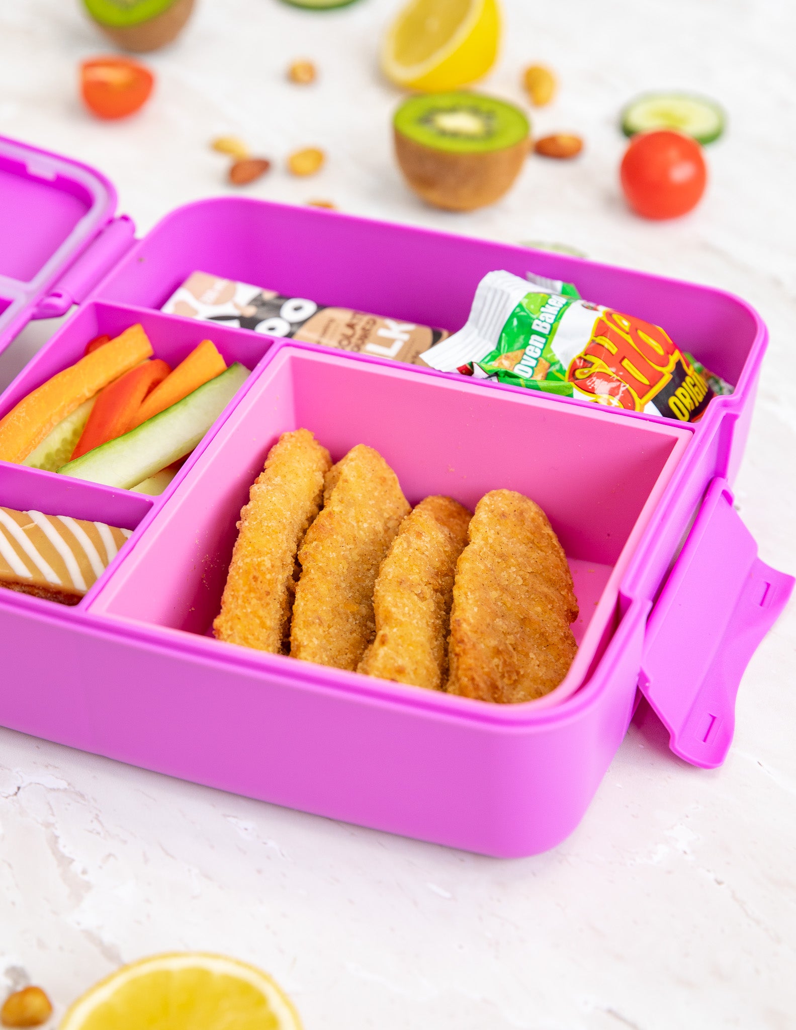 MontiiCo Bite Lunch Box - Fuchsia