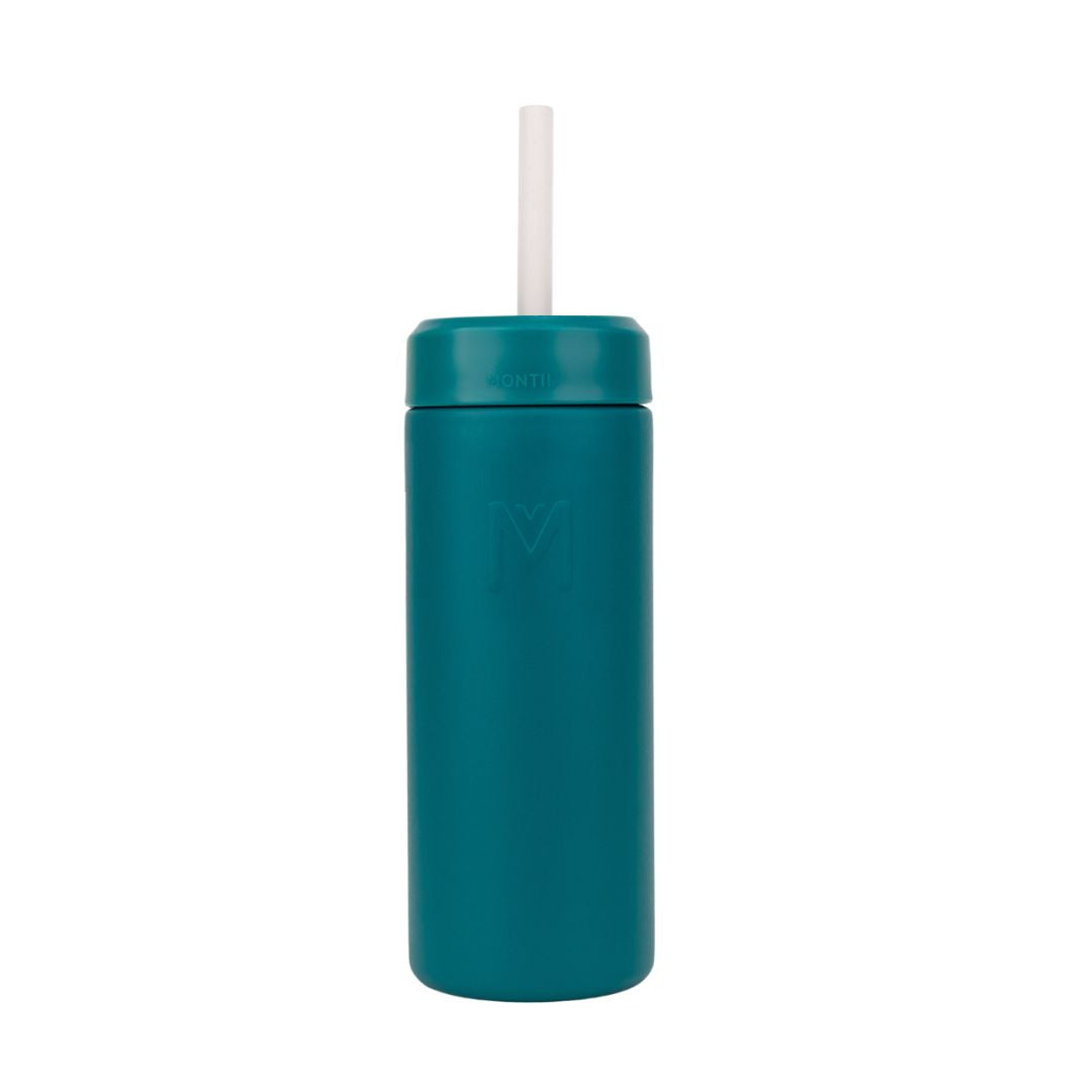 MontiiCo Fusion 475ml Smoothie Cup & Silicone Straw - Pine