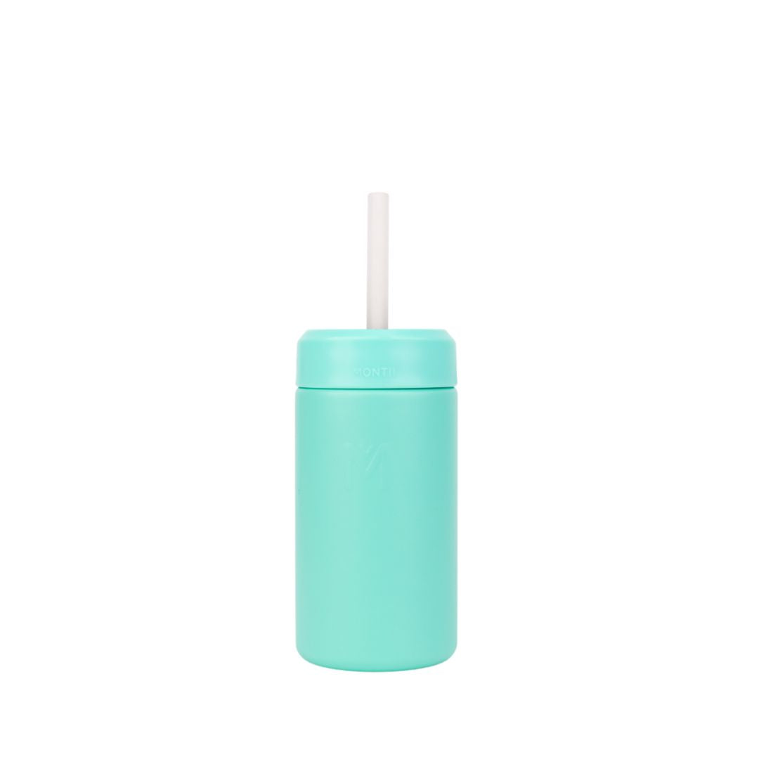 MontiiCo Fusion 350ml Smoothie Cup & Silicone Straw - Lagoon