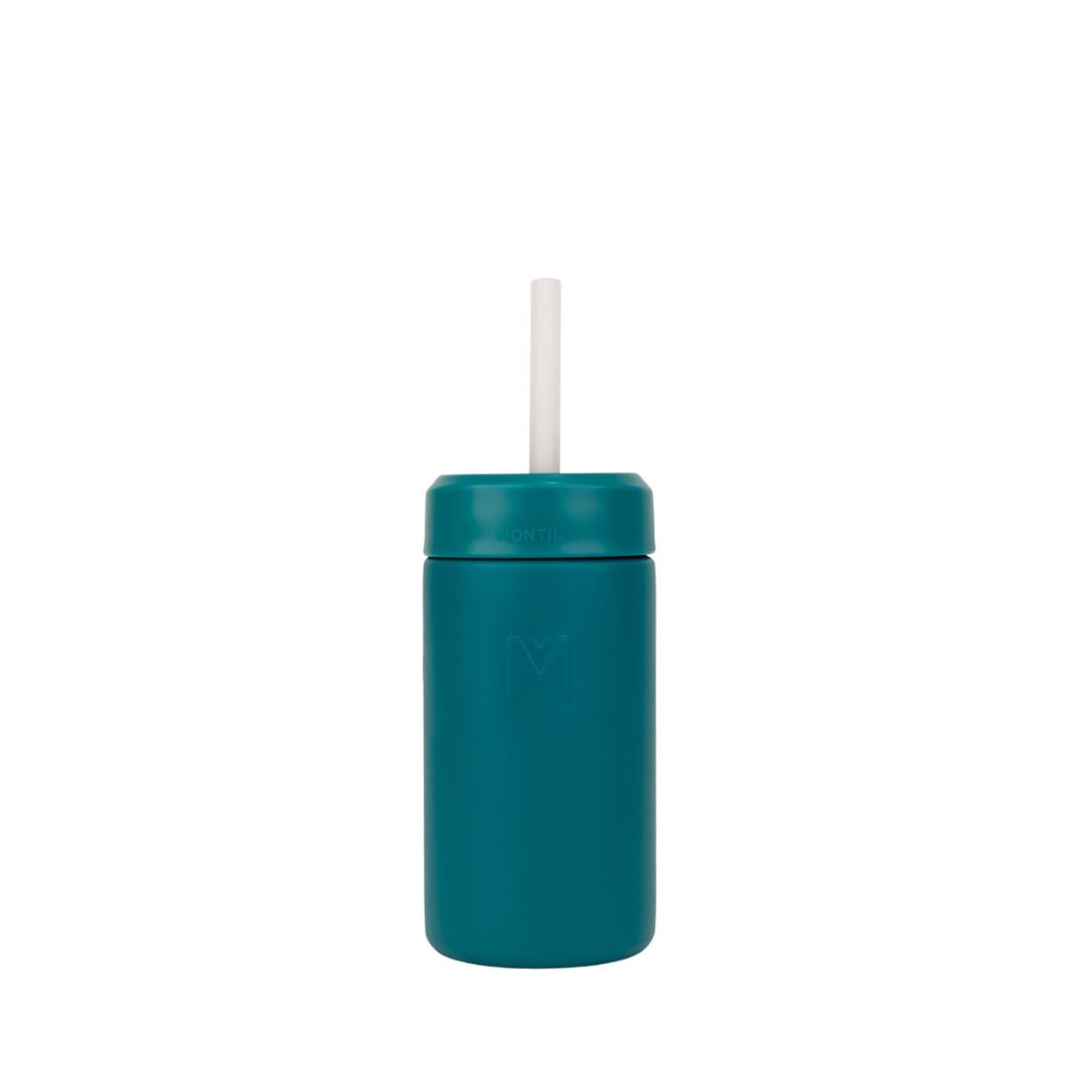 MontiiCo Fusion 350ml Smoothie Cup & Silicone Straw - Pine