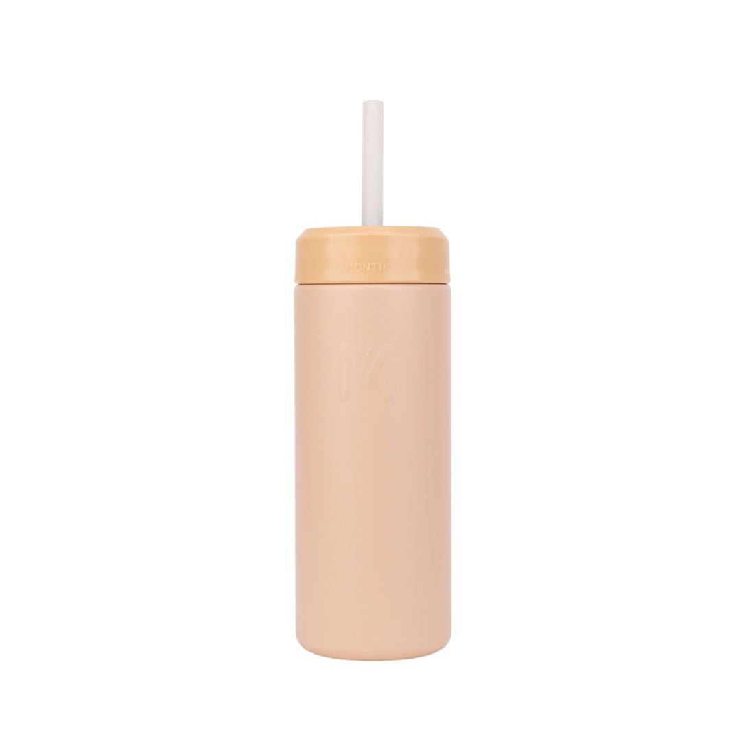 MontiiCo Fusion 475ml Smoothie Cup & Silicone Straw - Dune