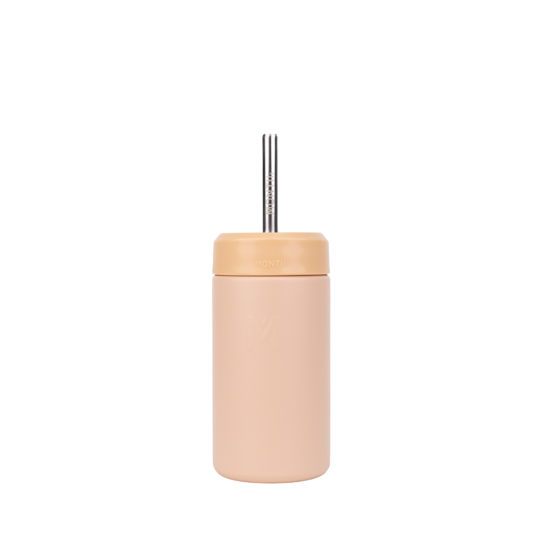 MontiiCo Fusion 350ml Smoothie Cup & Stainless Steel Straw - Dune
