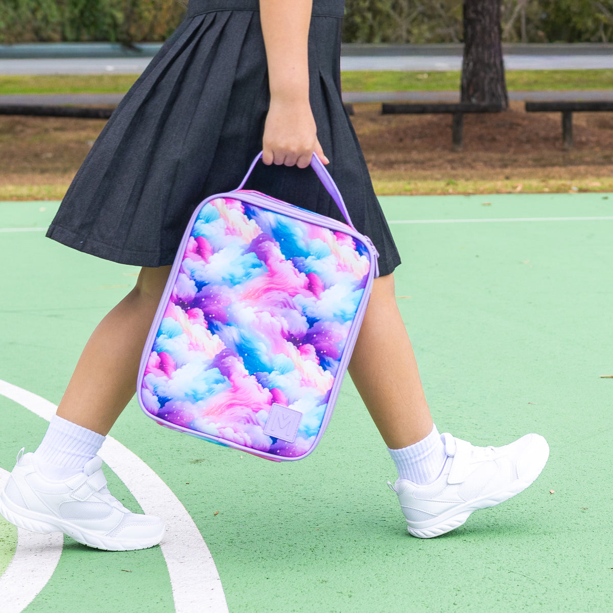 MontiiCo Large Insulated Lunch Bag Candy Clouds