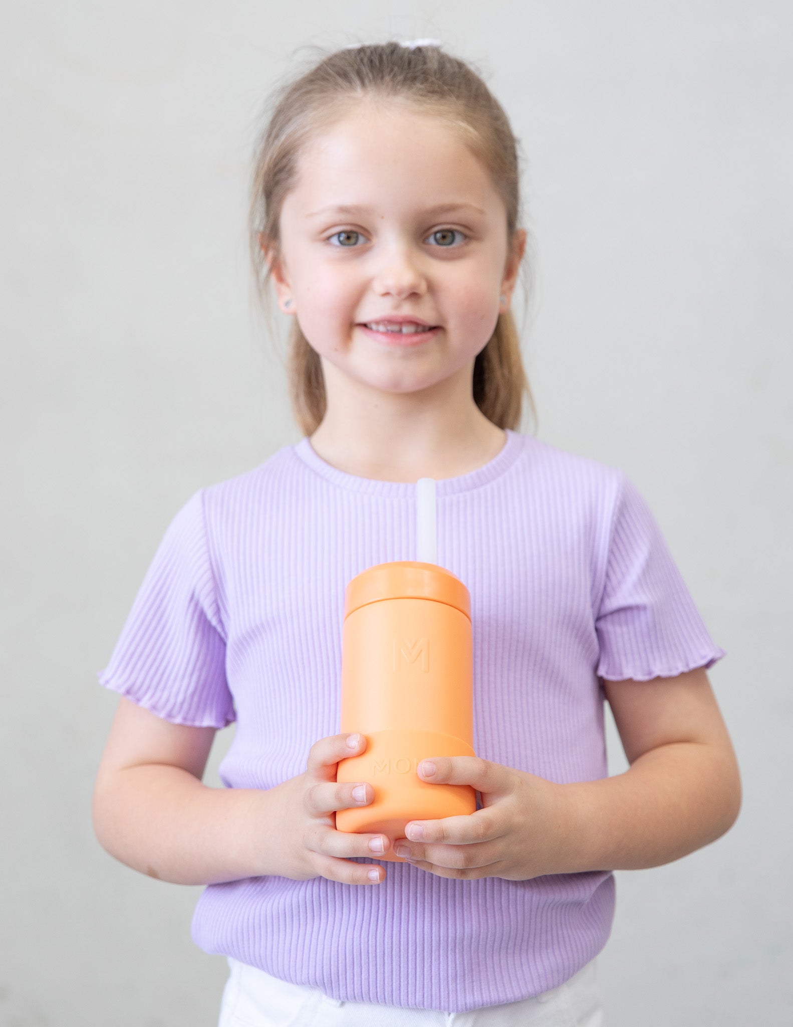 MontiiCo Fusion 350ml Smoothie Cup & Silicone Straw - Tangerine