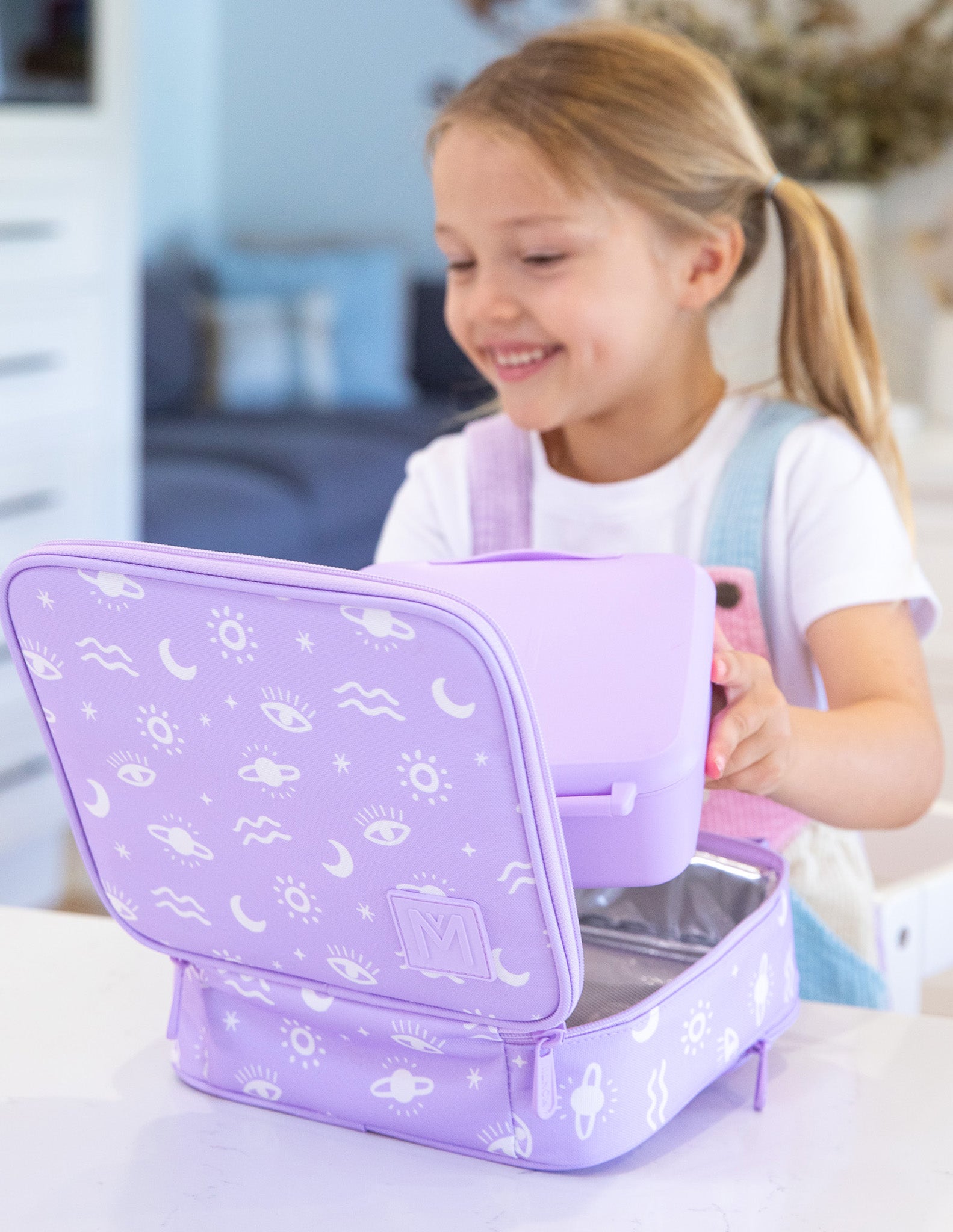 MontiiCo Medium Insulated Lunch Bag - Cosmic Bloom