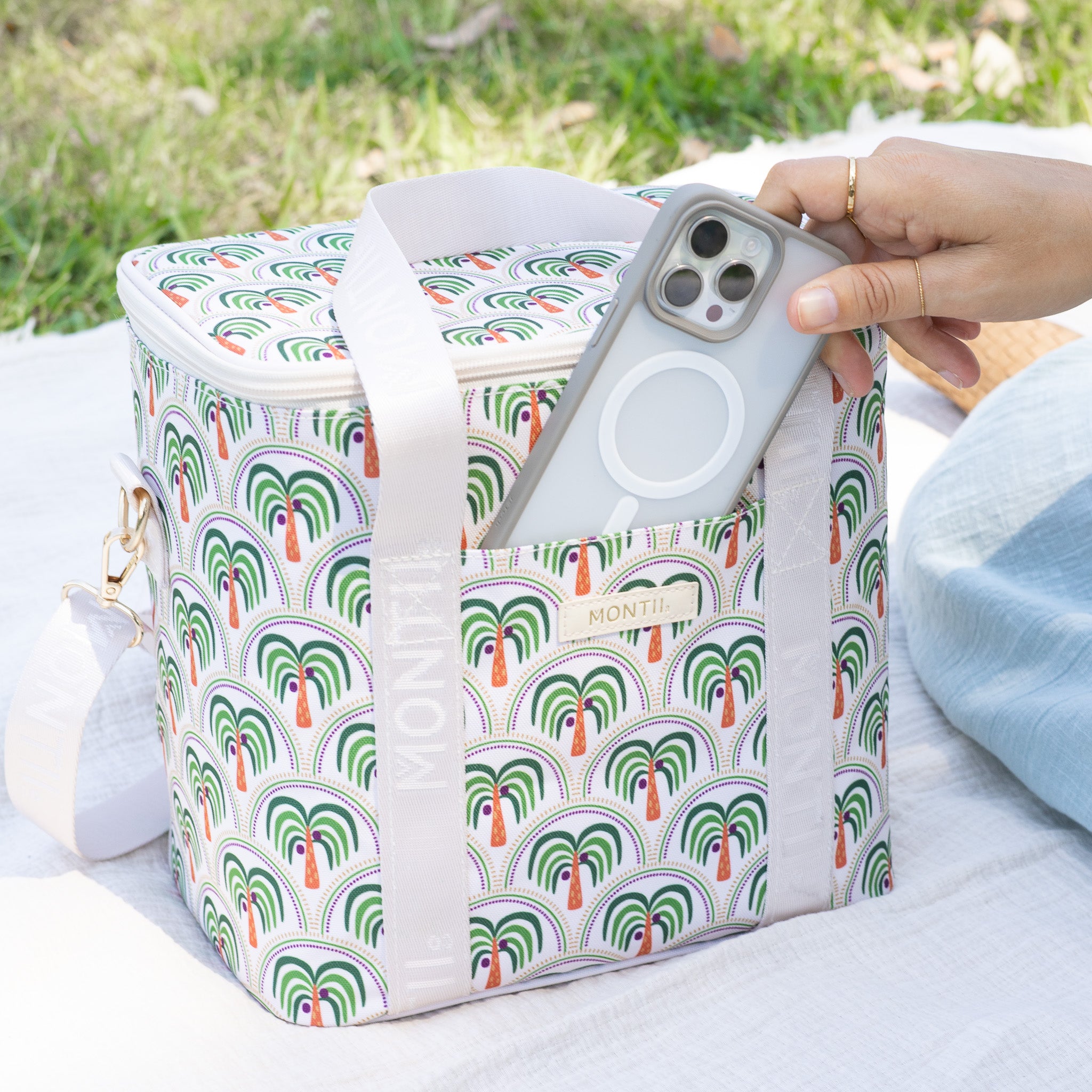 MontiiCo Midi Cooler Bag - Coconut Palms