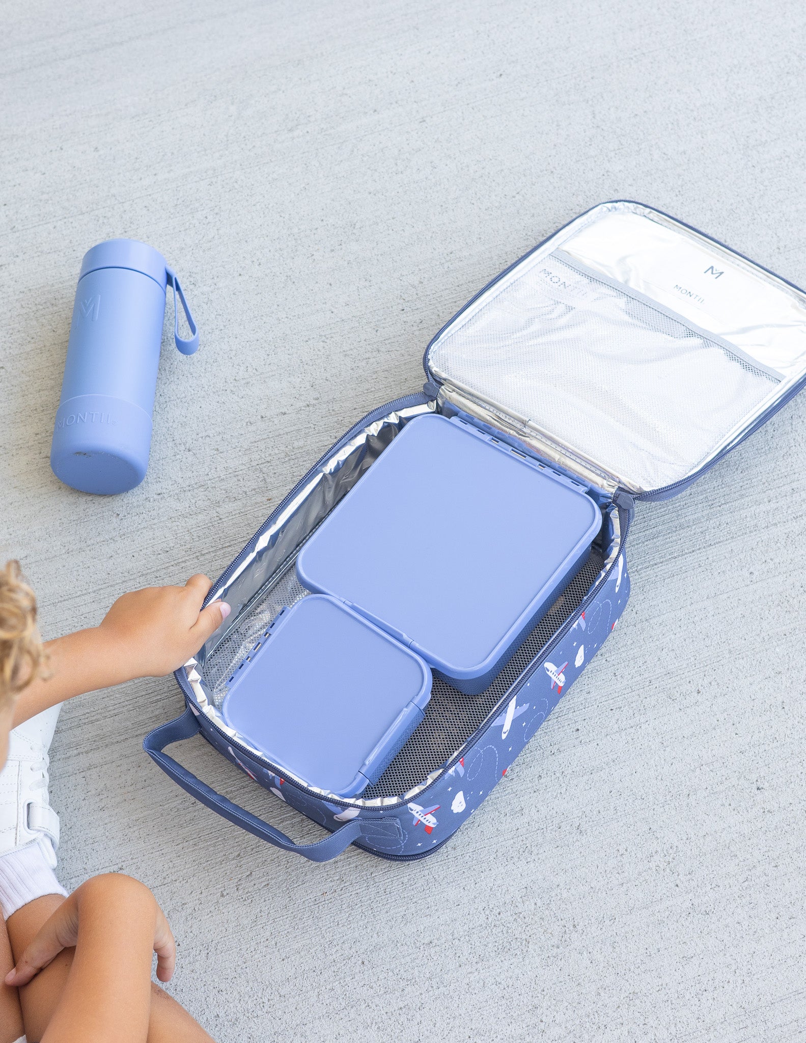 MontiiCo Large Insulated Lunch Bag Jetset