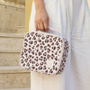 MontiiCo Medium Insulated Lunch Bag Cream Leopard